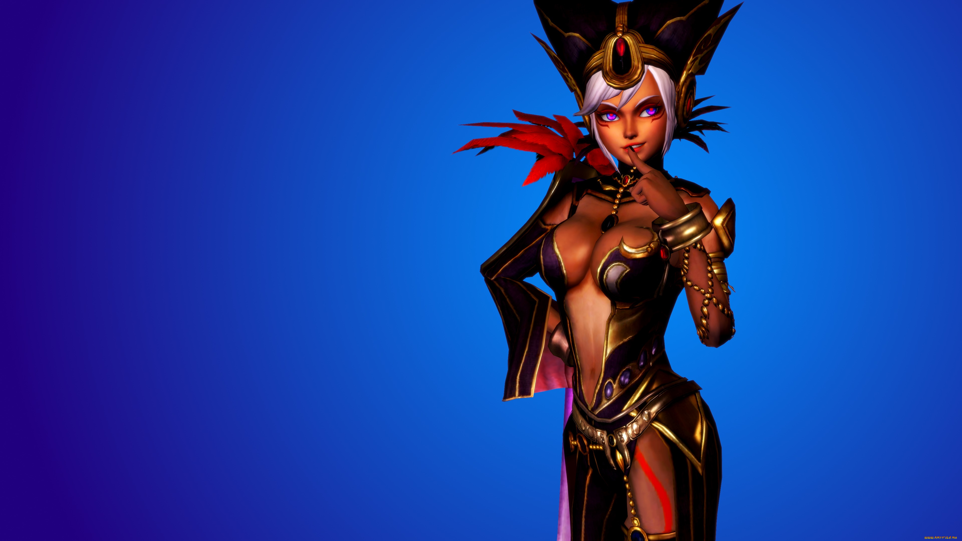 3д, графика, фантазия, , fantasy, девушка, взгляд, фон