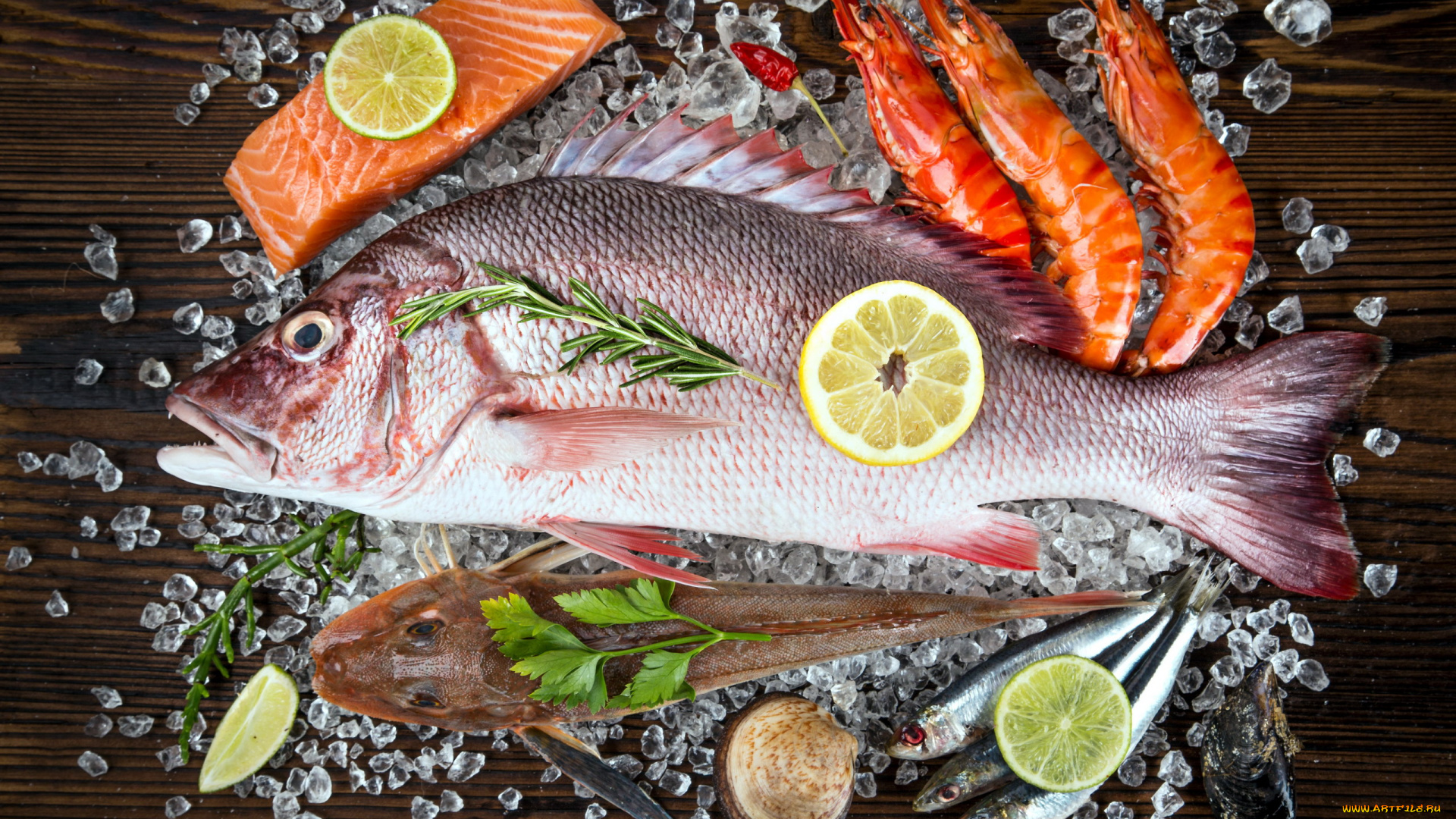 еда, рыба, , морепродукты, , суши, , роллы, креветки, лимон, лед