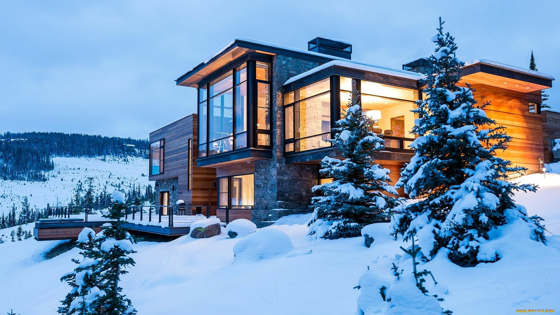 города, -, здания, , дома, снег, зима