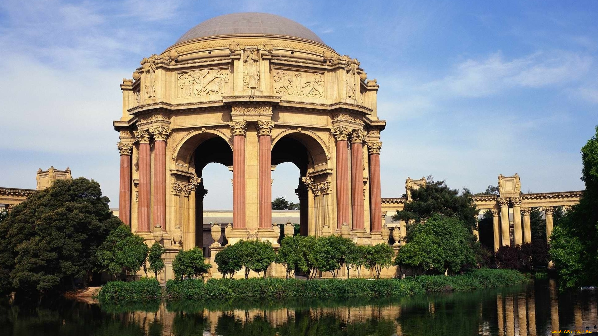 города, сан-франциско, , сша, palace, of, fine, arts