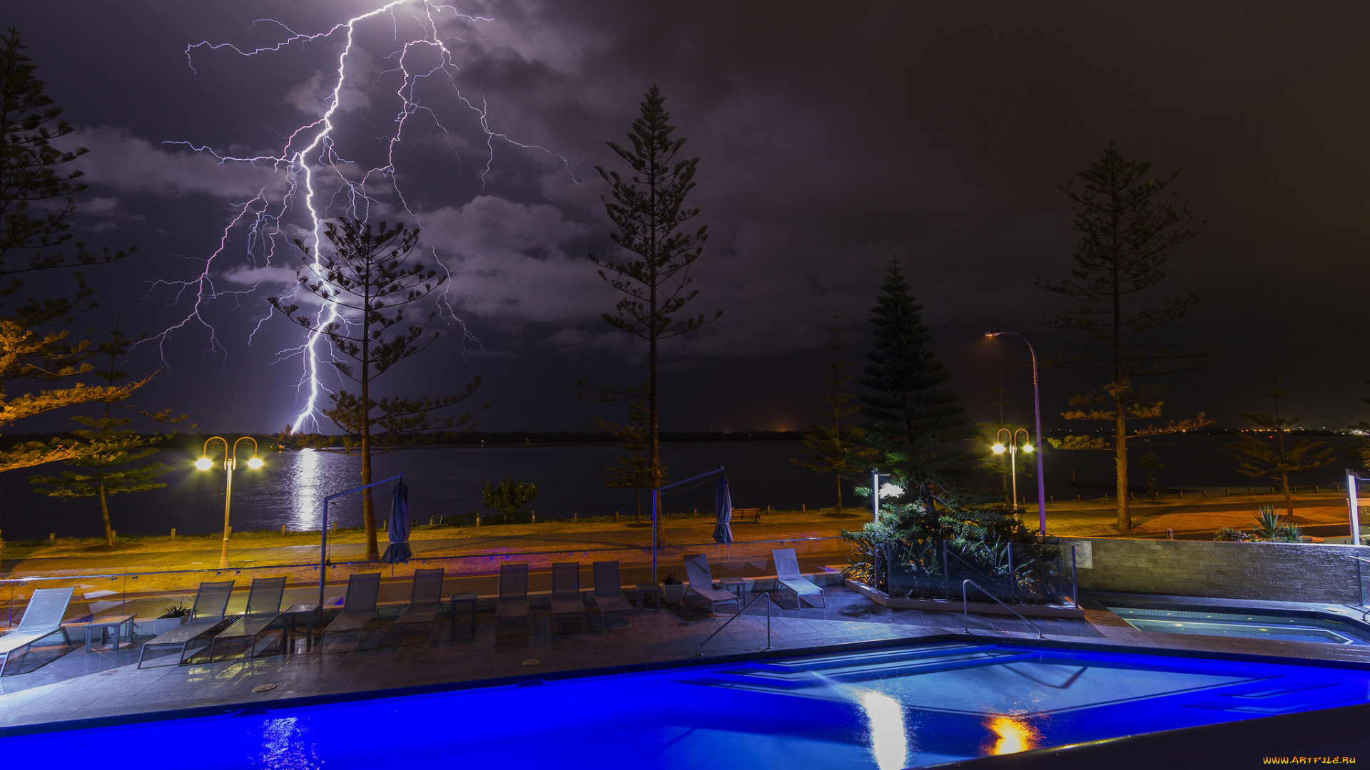 природа, молния, , гроза, простор