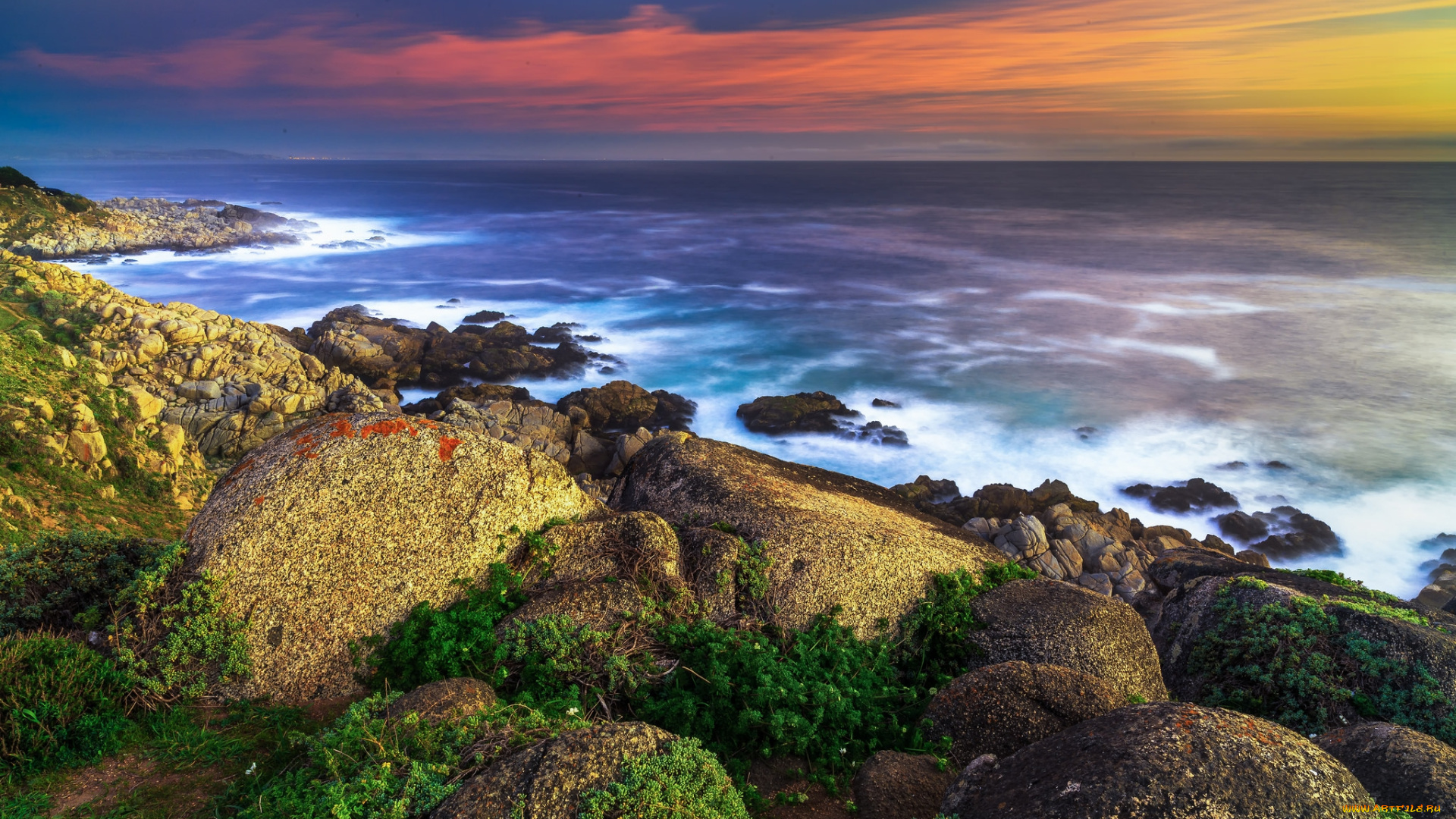 природа, побережье, простор