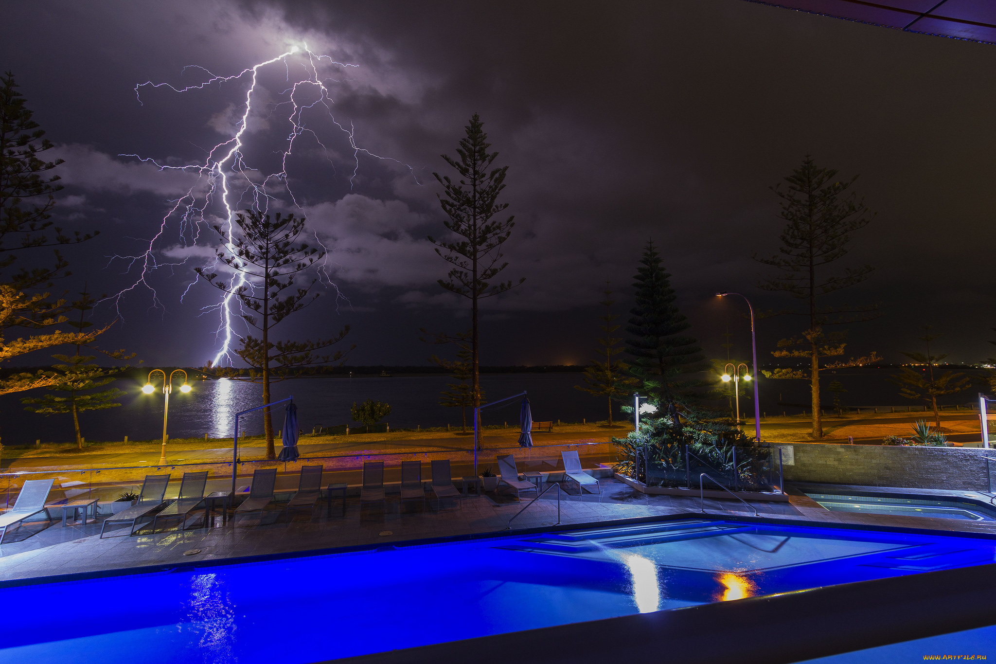 природа, молния, , гроза, простор