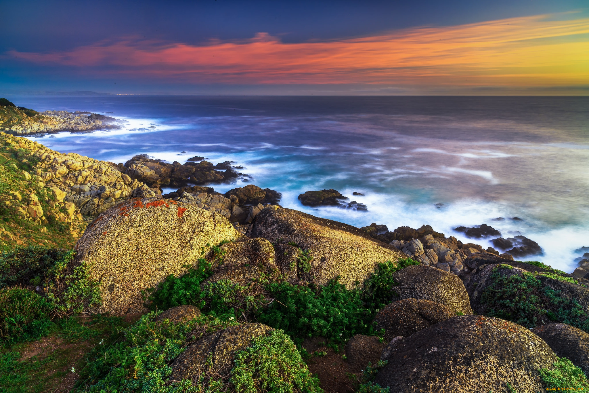 природа, побережье, простор