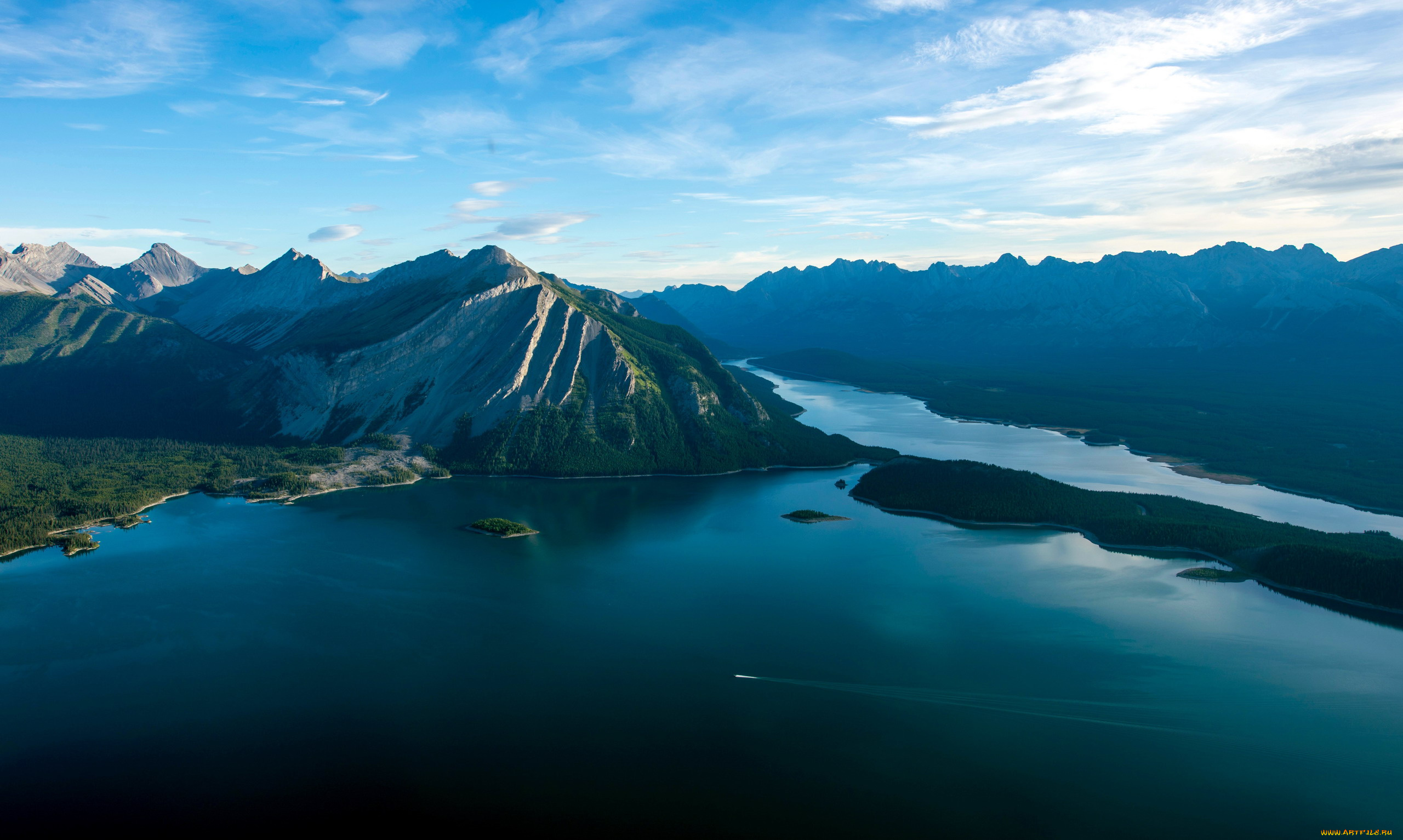 природа, пейзажи, панорама, залив, горы