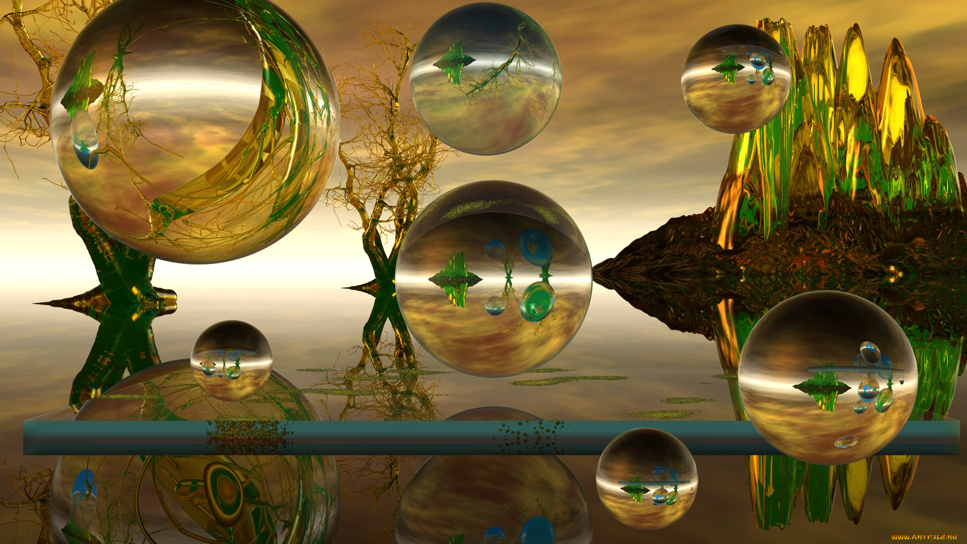 3д, графика, шары, , balls, фон, шары