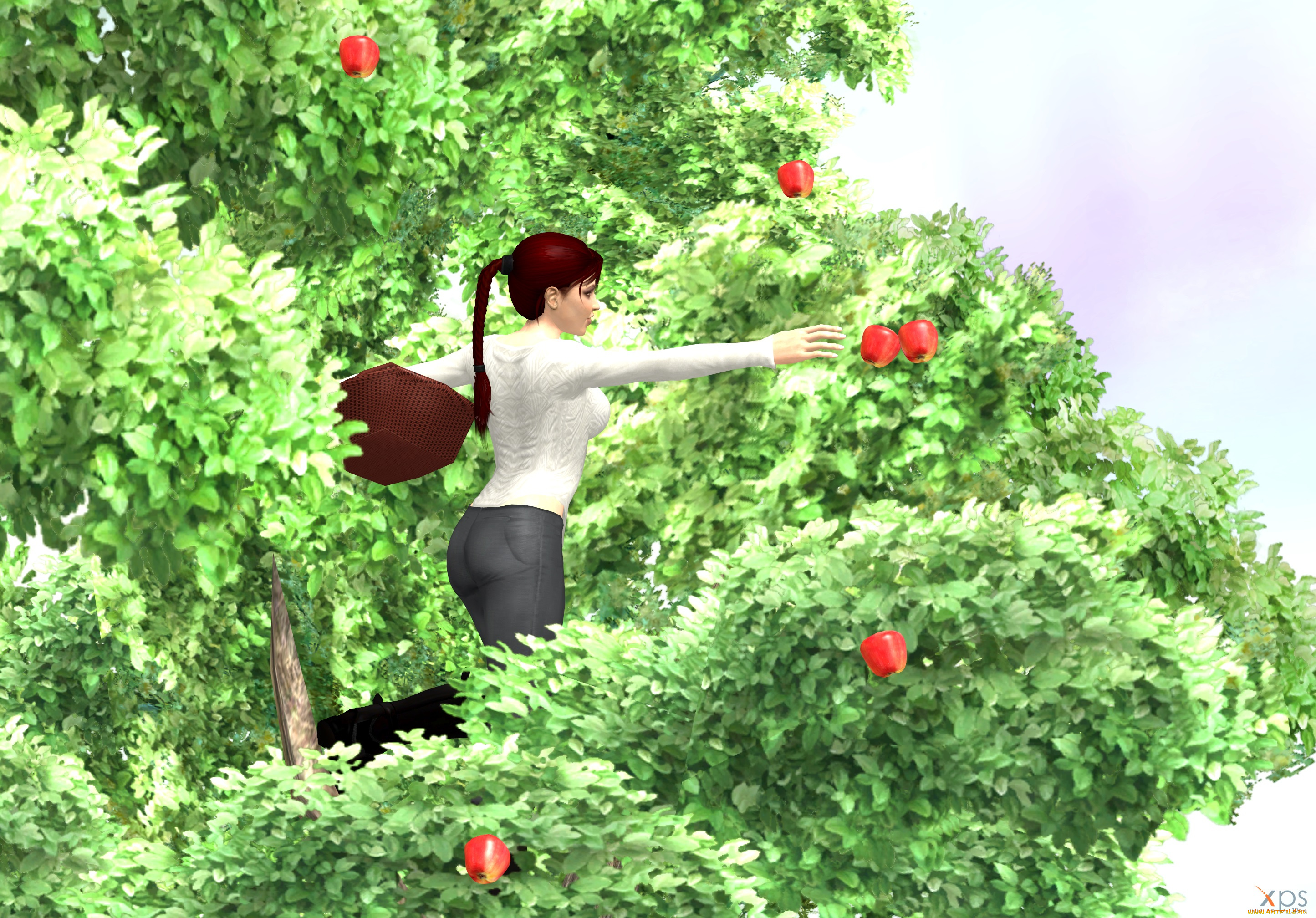 3д, графика, люди, , people, фон, взгляд, девушка