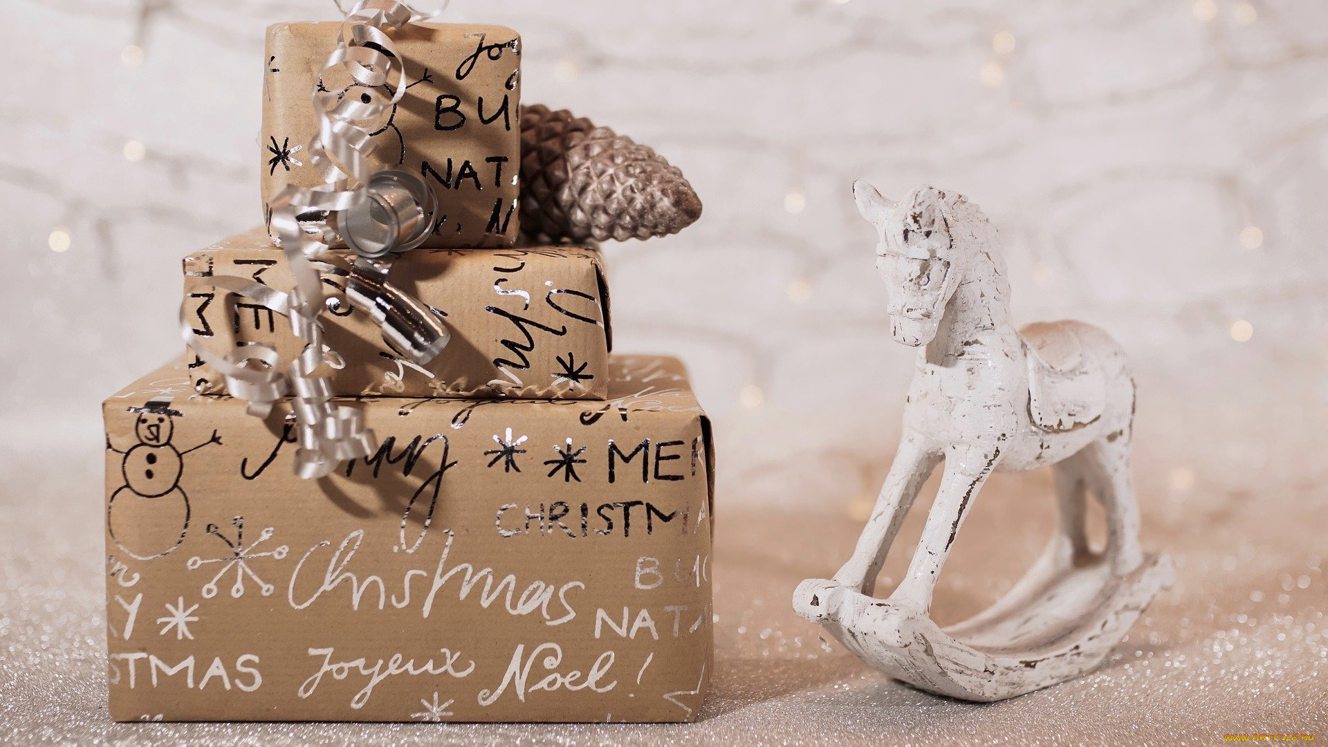 праздничные, подарки, и, коробочки, банты, шарики, подарки, ленты