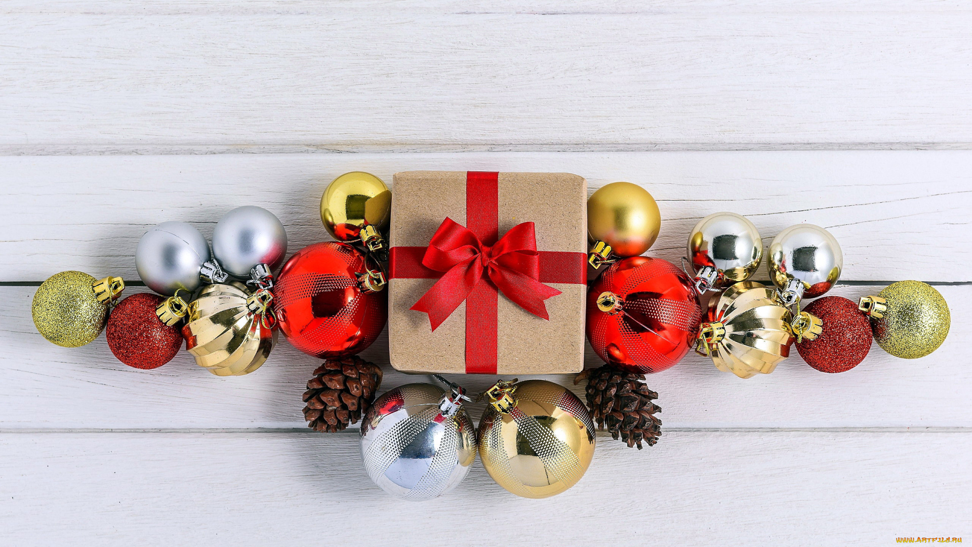 праздничные, шары, подарок, шарики, шишки