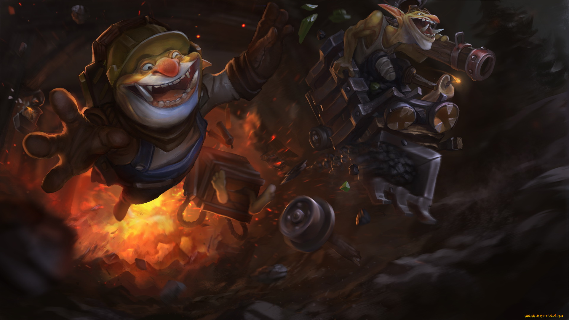 видео, игры, dota, 2, существо, фон, улыбка, оружие