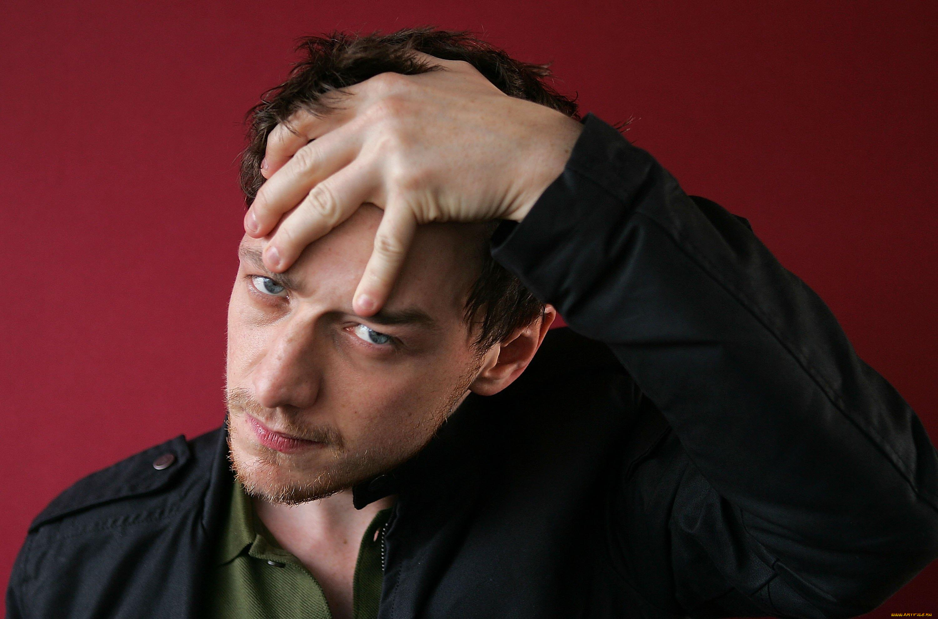 мужчины, james, mcavoy, актер, лицо, рука, щетина