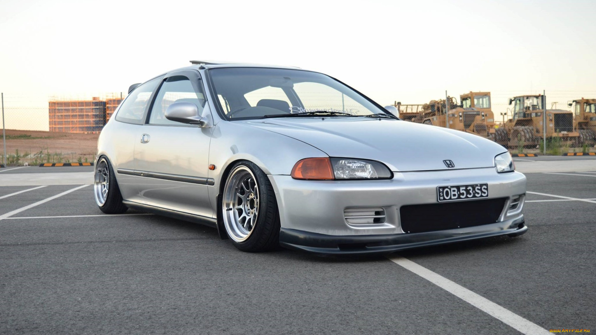 автомобили, honda, хонда, серебристая, стоянка