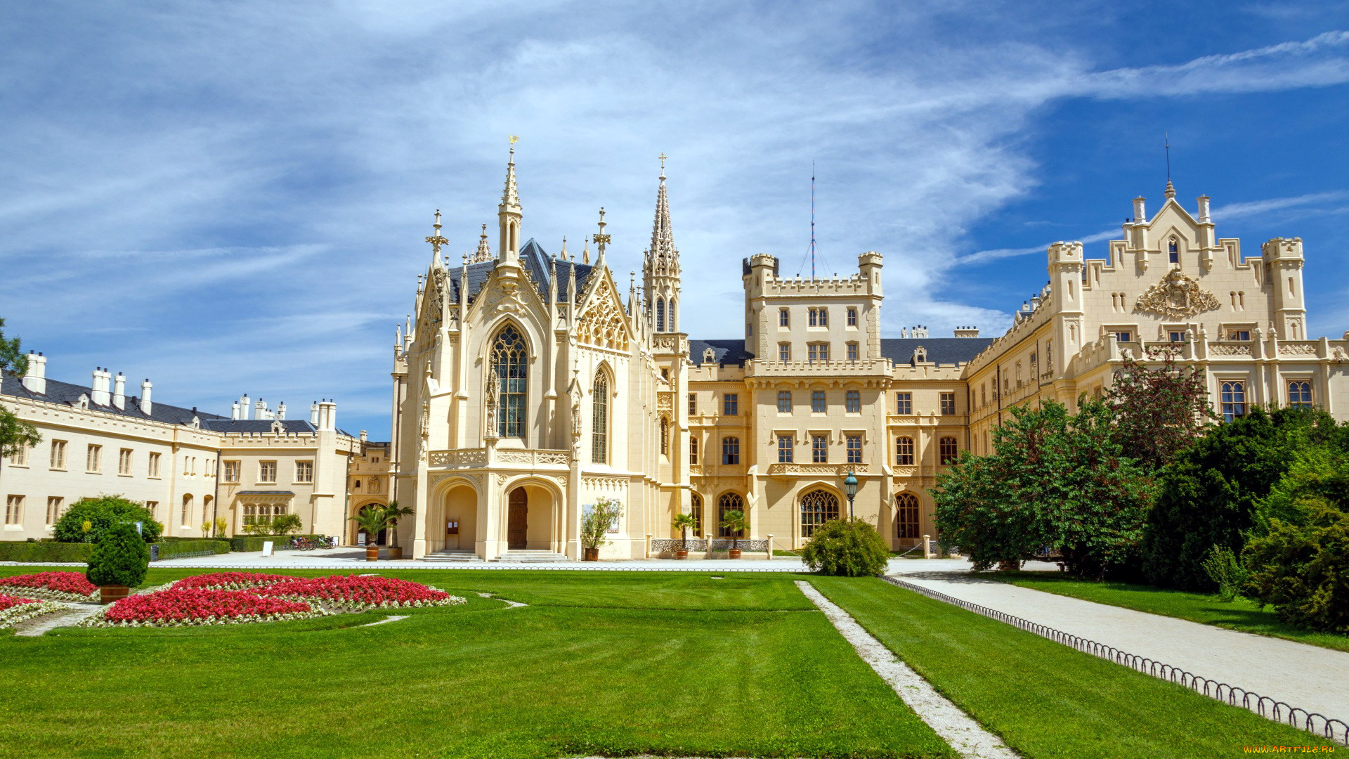 lednice, castle, города, замки, чехии, lednice, castle