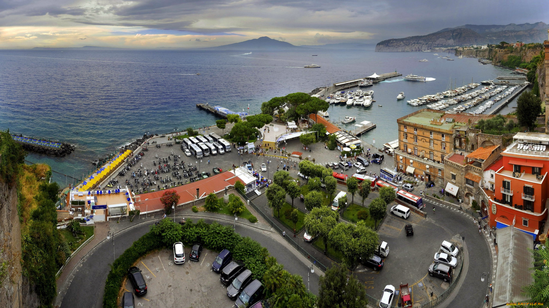 sorrento, italy, города, -, панорамы