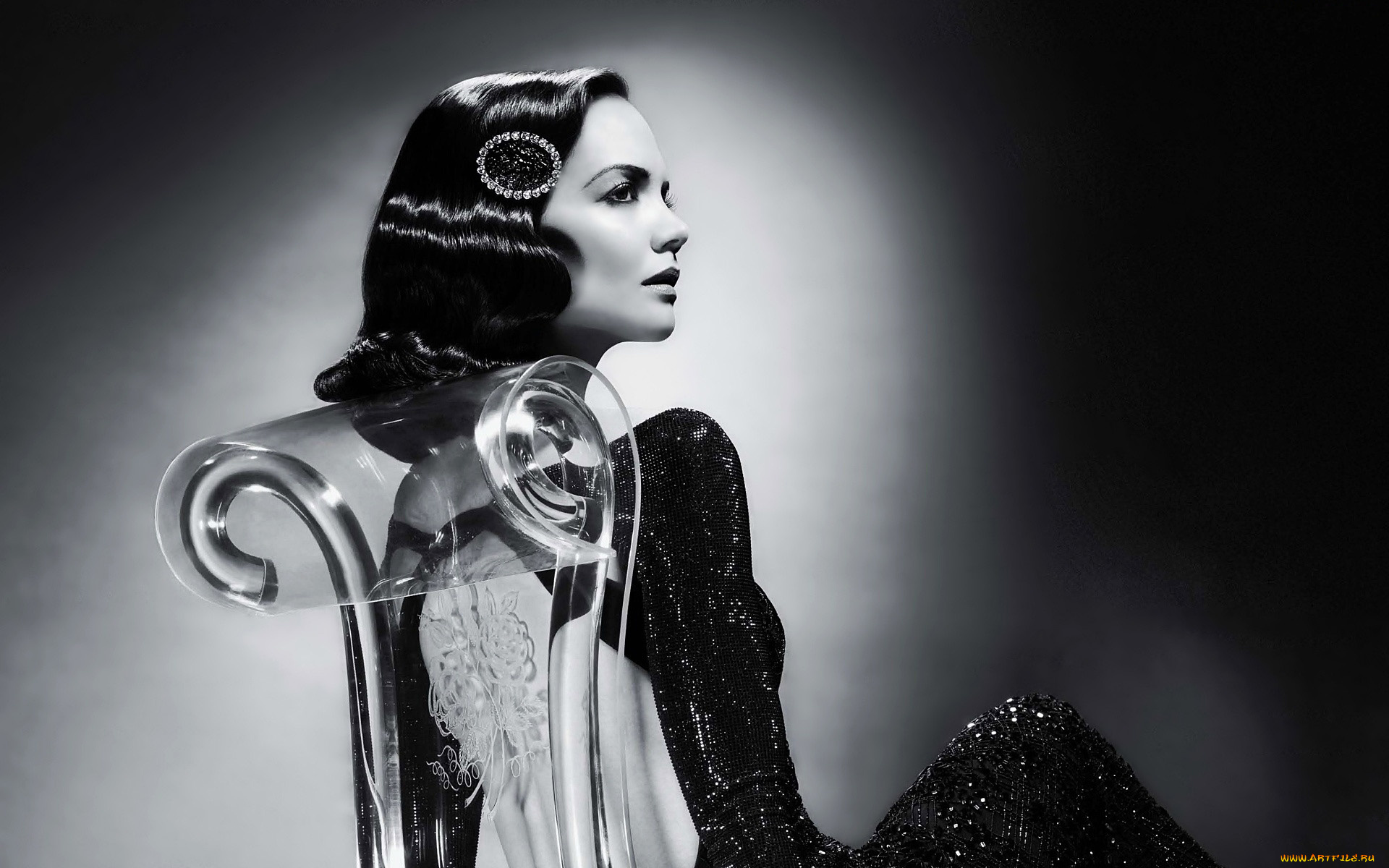 девушки, katie, holmes, монохром