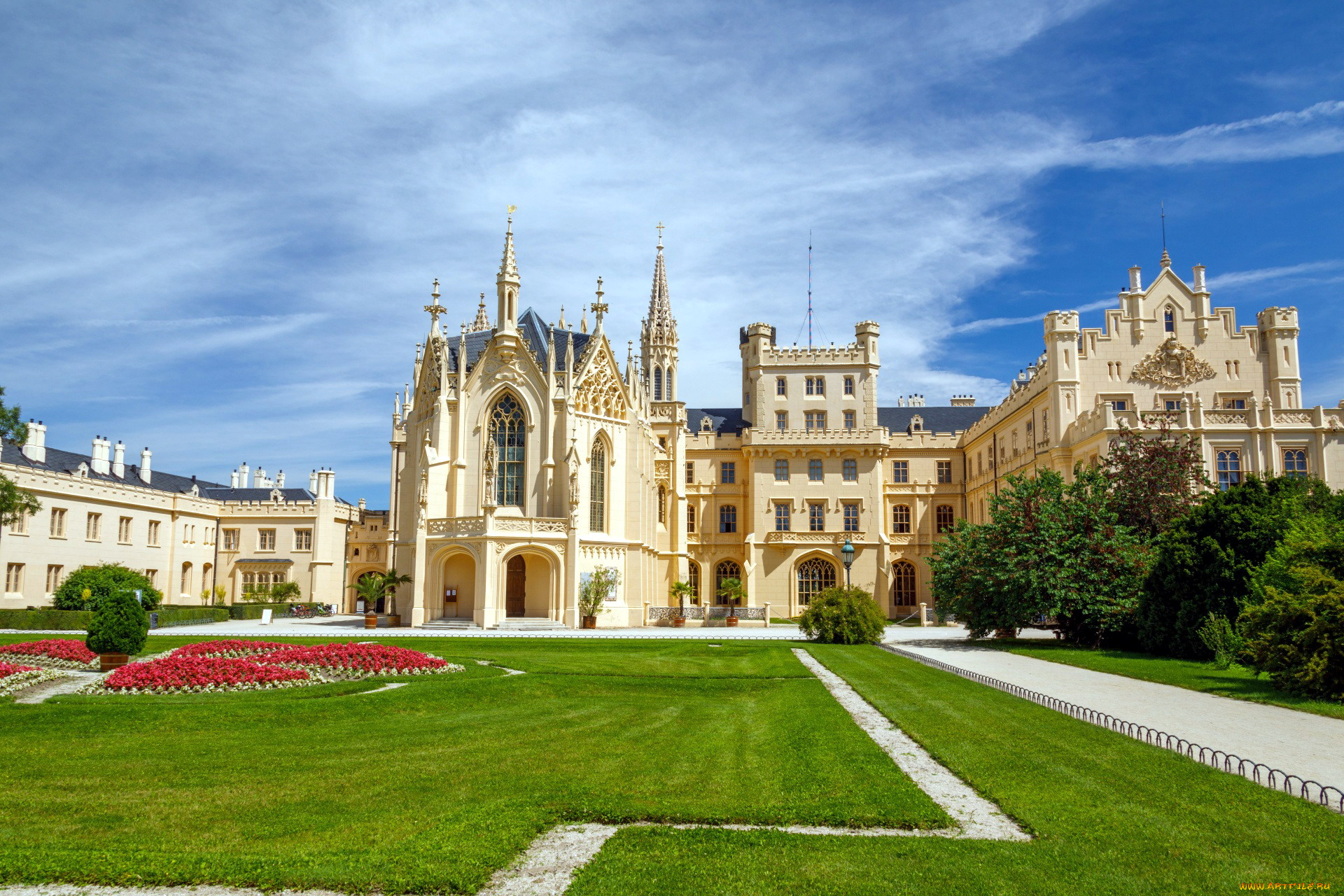 lednice, castle, города, замки, чехии, lednice, castle