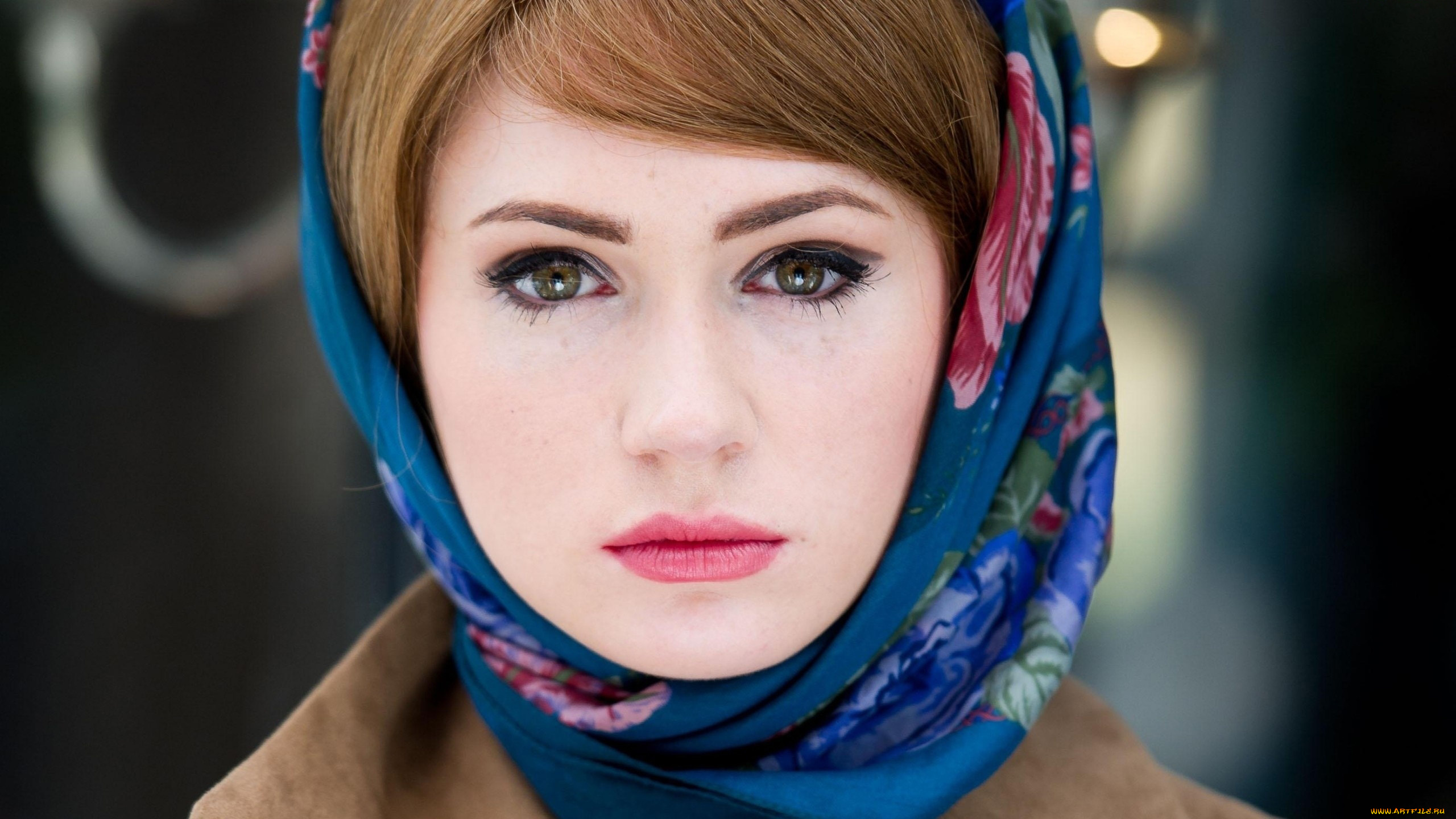 девушки, karen, gillan, платок