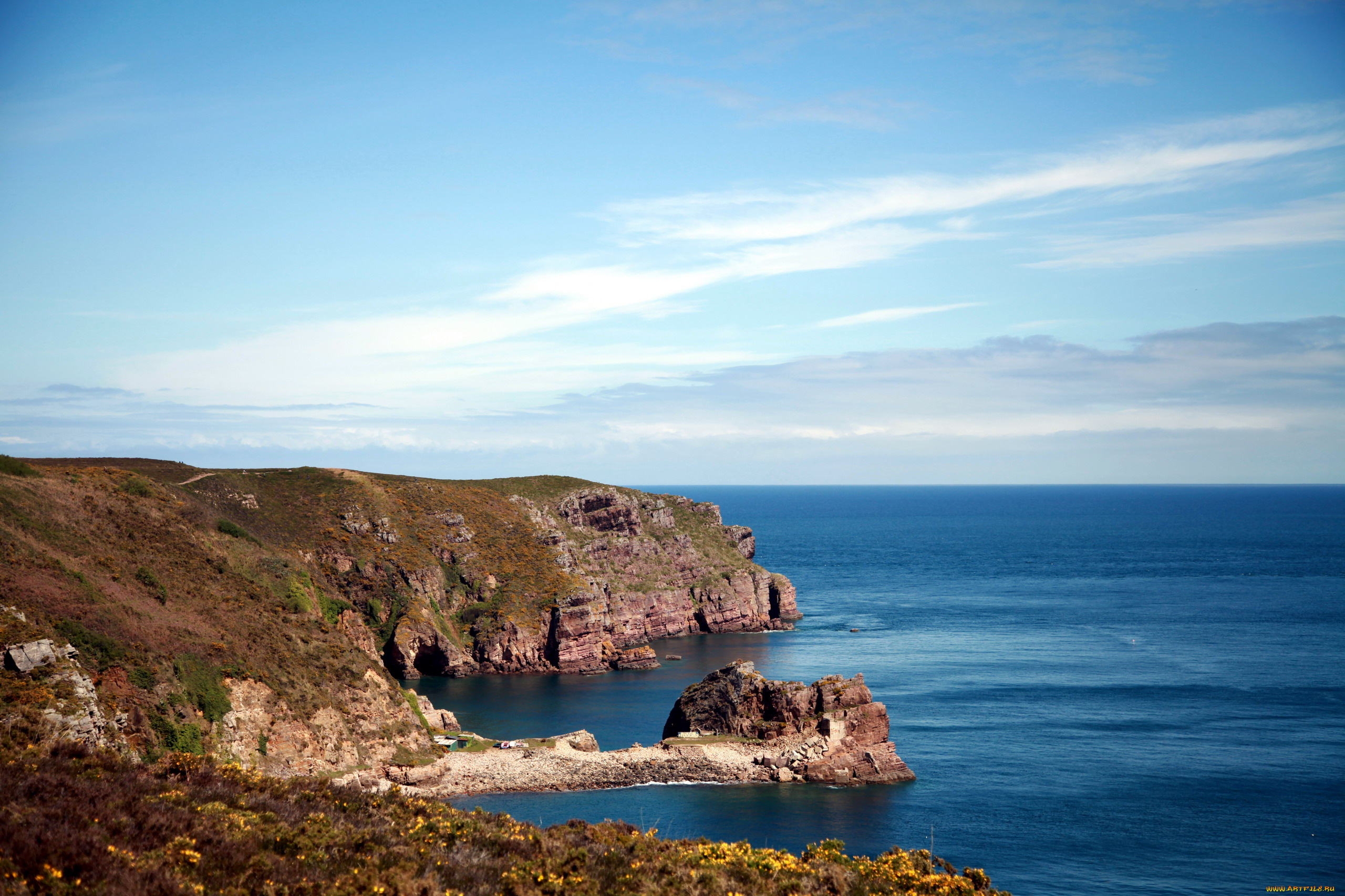 бретань, франция, природа, побережье