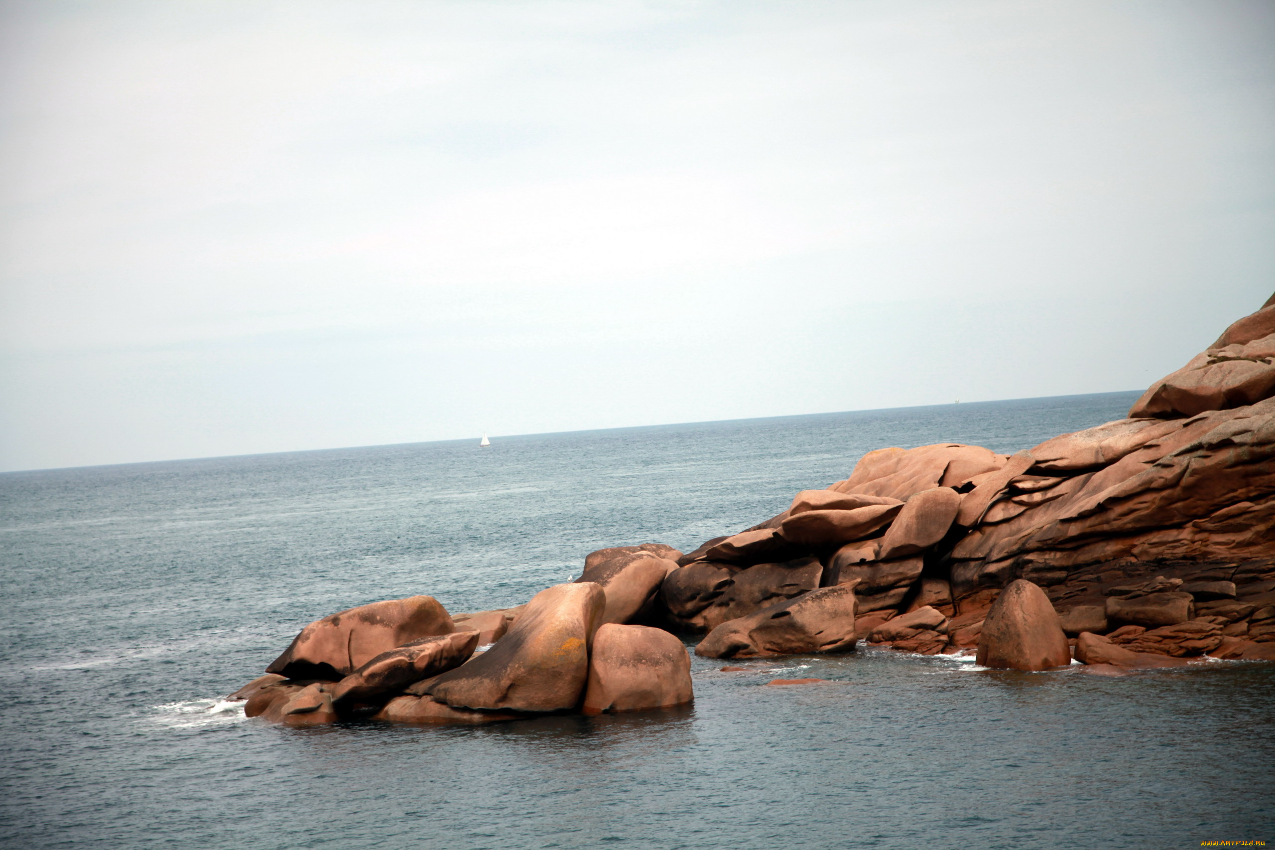 бретань, франция, природа, побережье