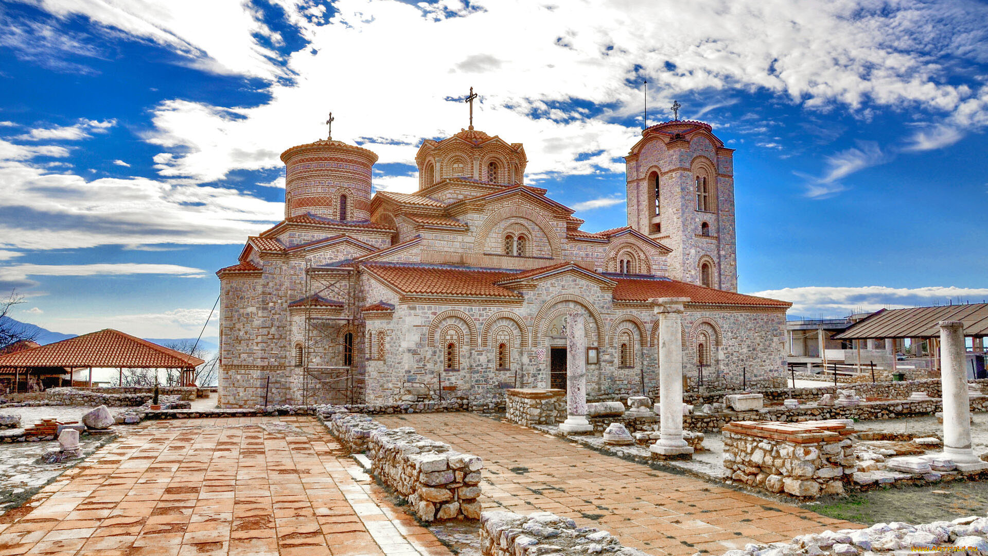 города, -, православные, церкви, , монастыри, православие, церковь, cвятых, климента, и, пантелеймона, берег, охридское, озеро, охридская, македония