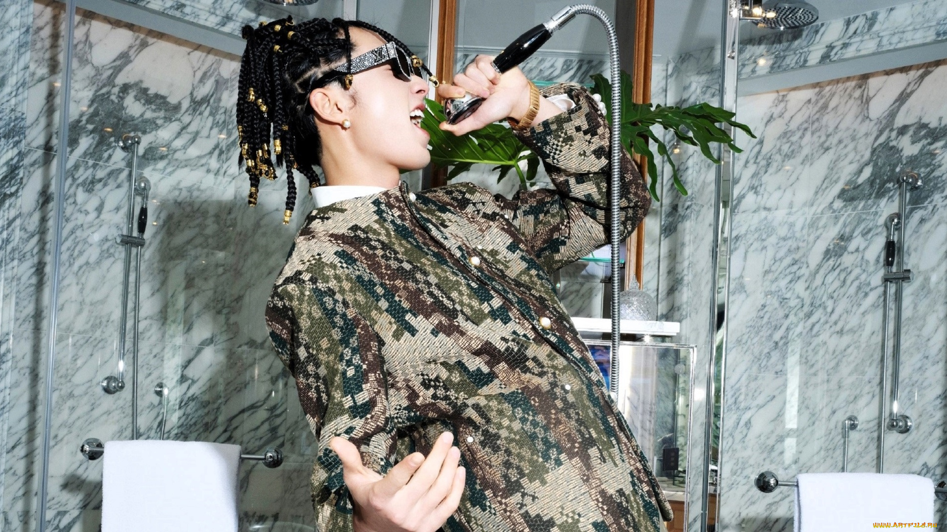 wang, hedi, , dylan, wang, мужчины, косички, очки, пиджак, душ, ванна