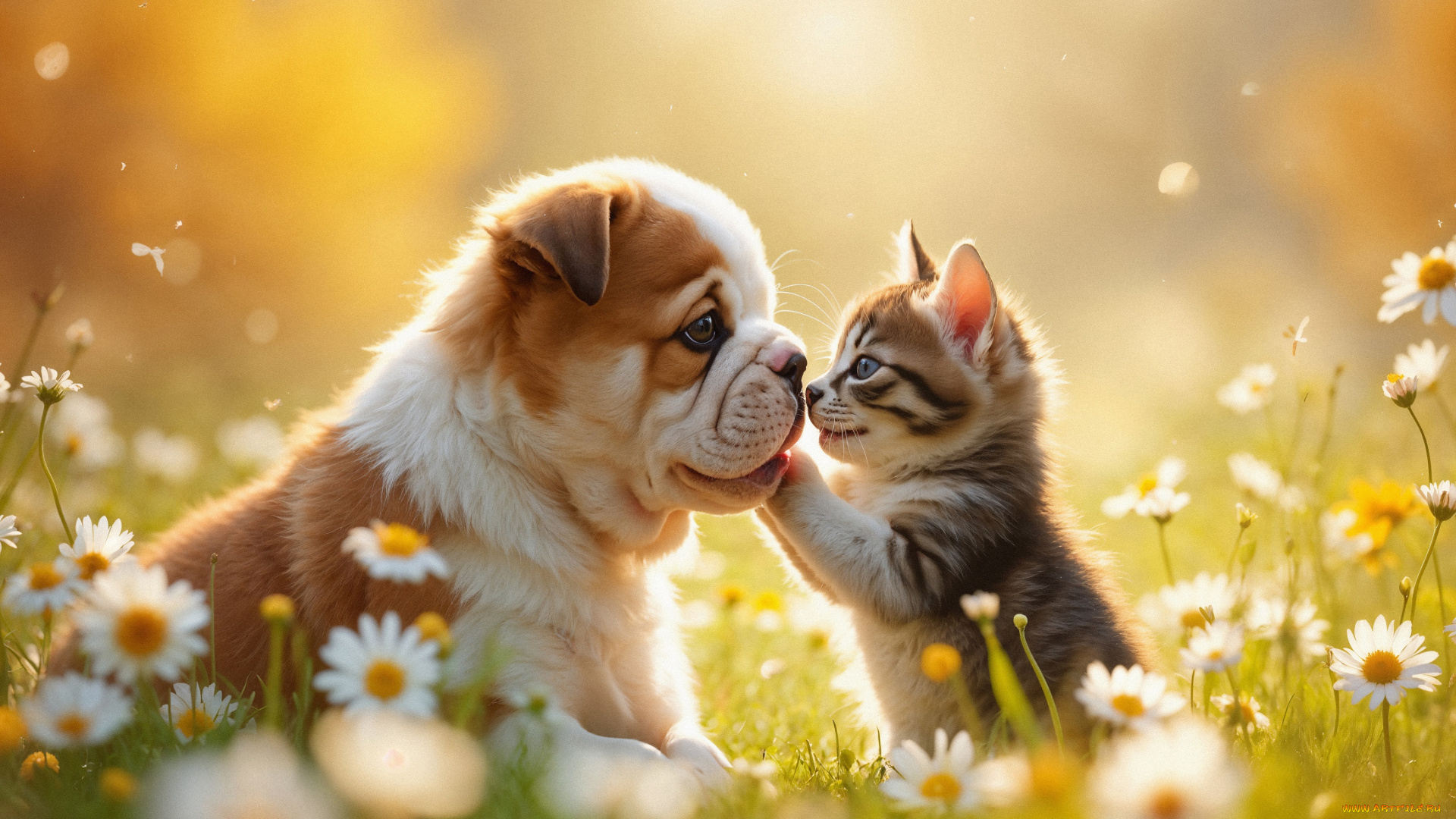 3д, графика, животные, , animals, друзья, кот, кошка, собака