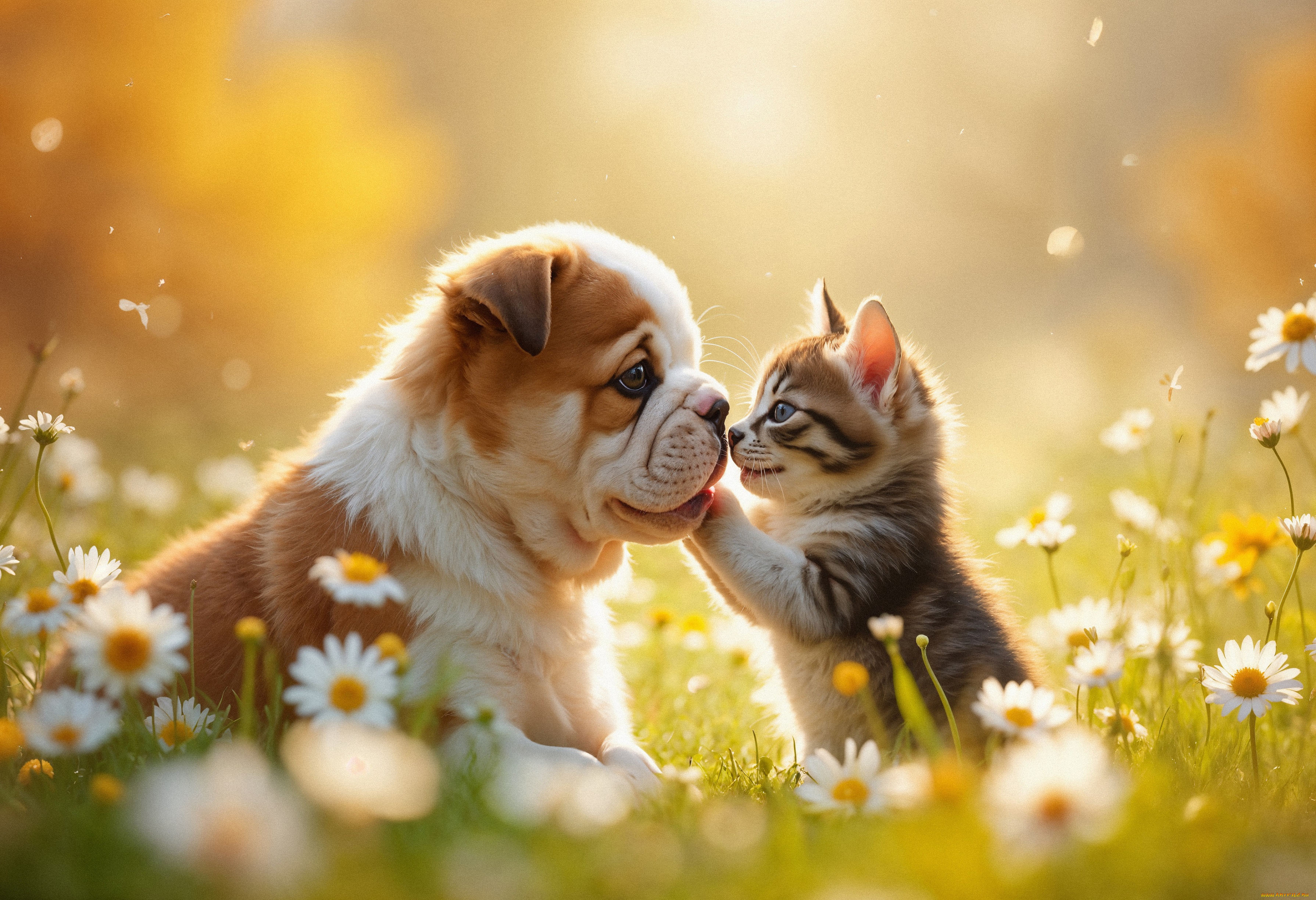 3д, графика, животные, , animals, друзья, кот, кошка, собака