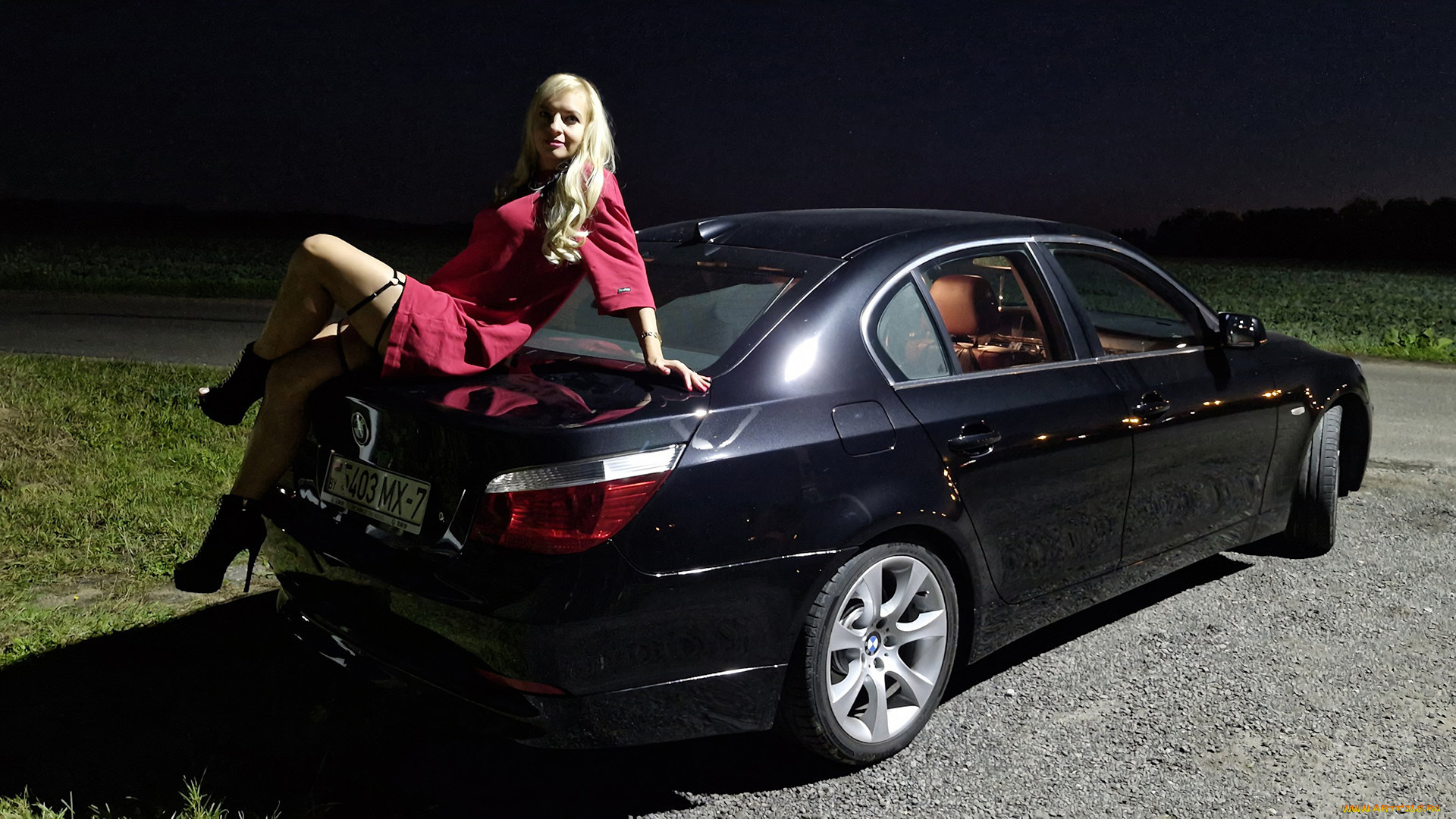 автомобили, -авто, с, девушками, bmw, 5, series