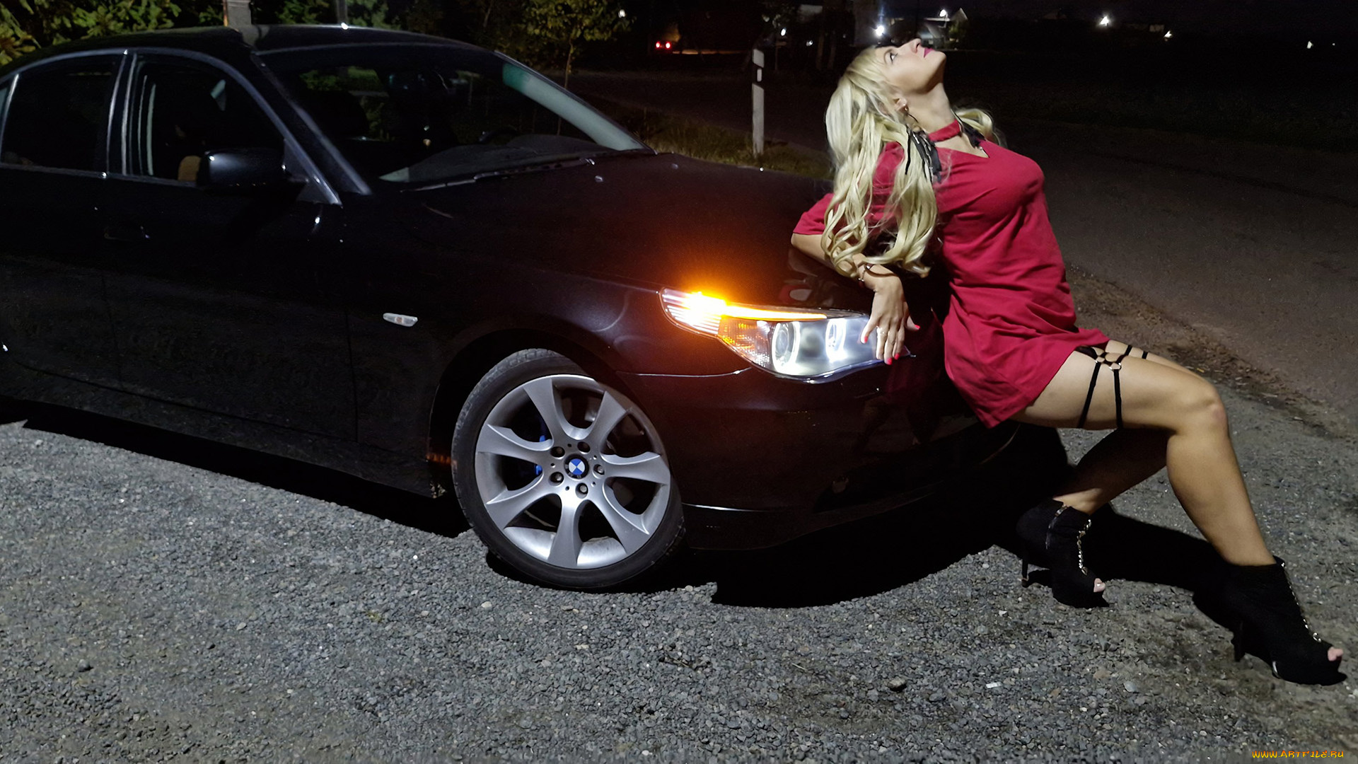 автомобили, -авто, с, девушками, bmw, 5, series