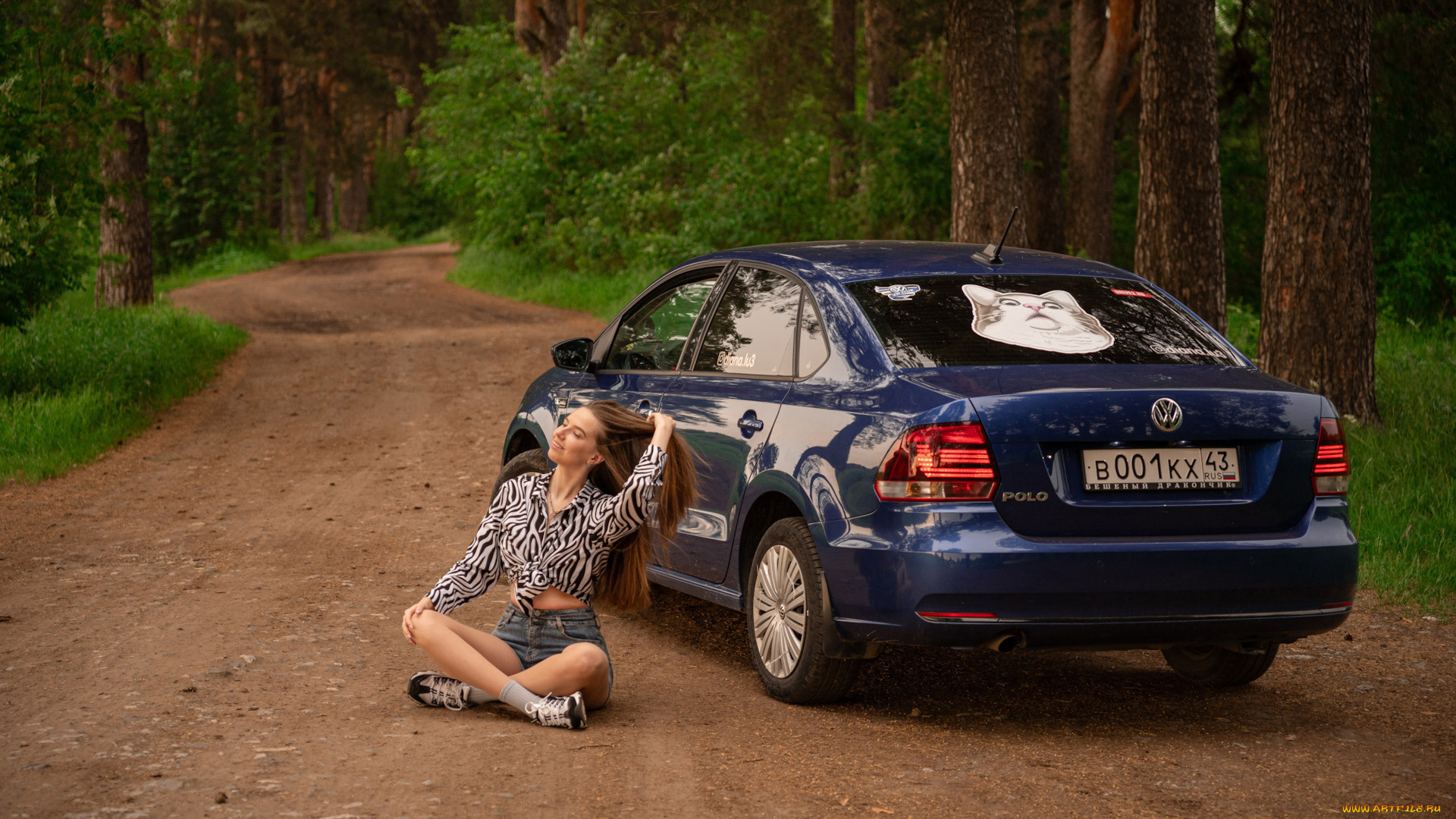 автомобили, -авто, с, девушками, volkswagen, polo