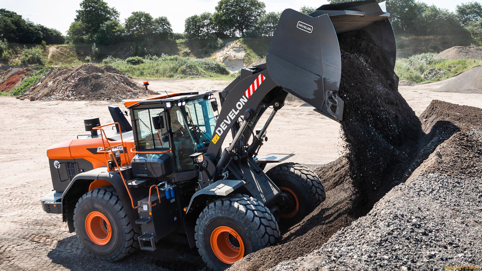 техника, фронтальные, погрузчики, develon