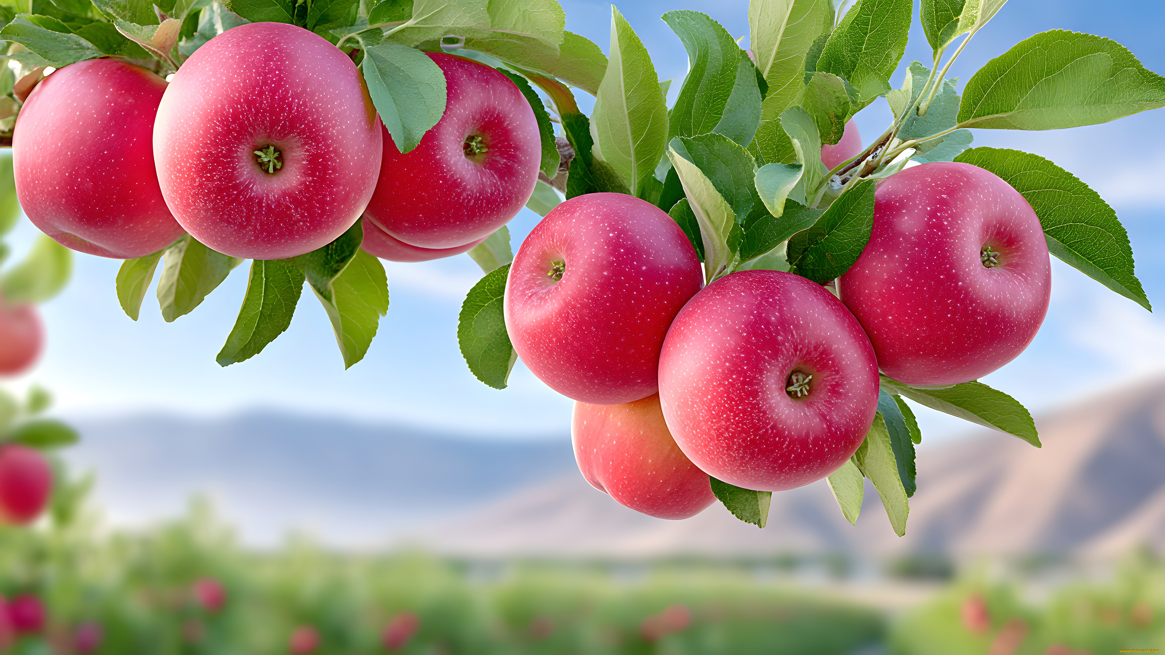 3д, графика, природа, , nature, яблоки