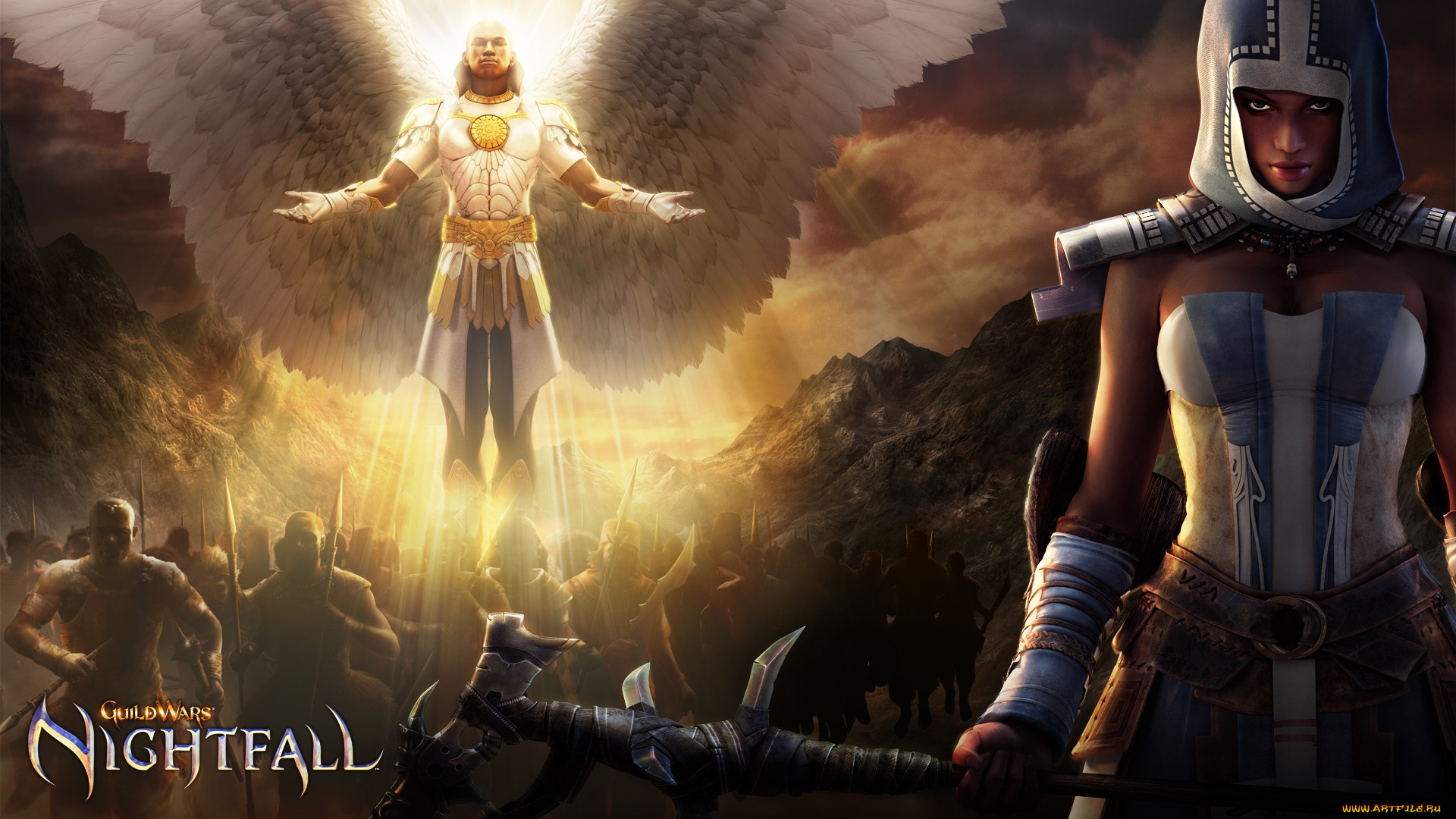 видео, игры, guild, wars, nightfall