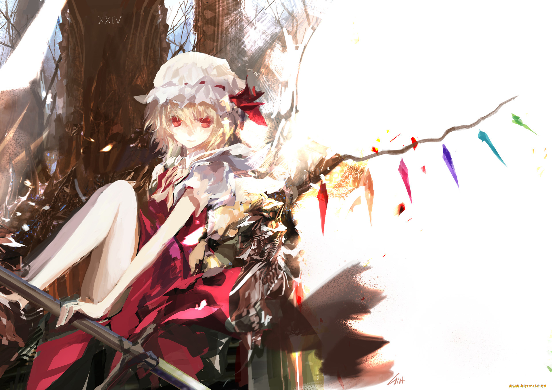 аниме, touhou, фландр, скарлет