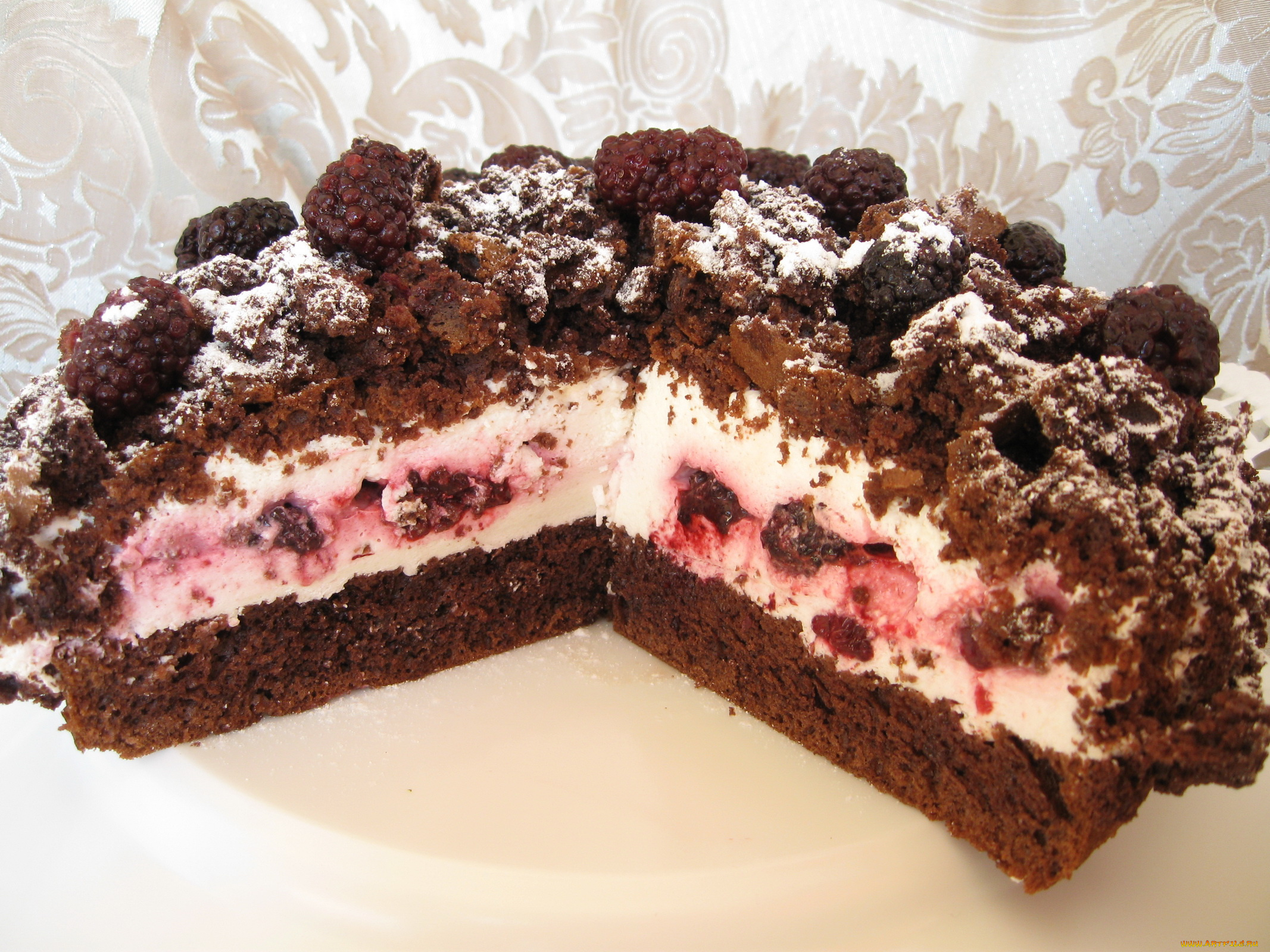 автор, varvarra, еда, пирожные, кексы, печенье, торт, ежевика