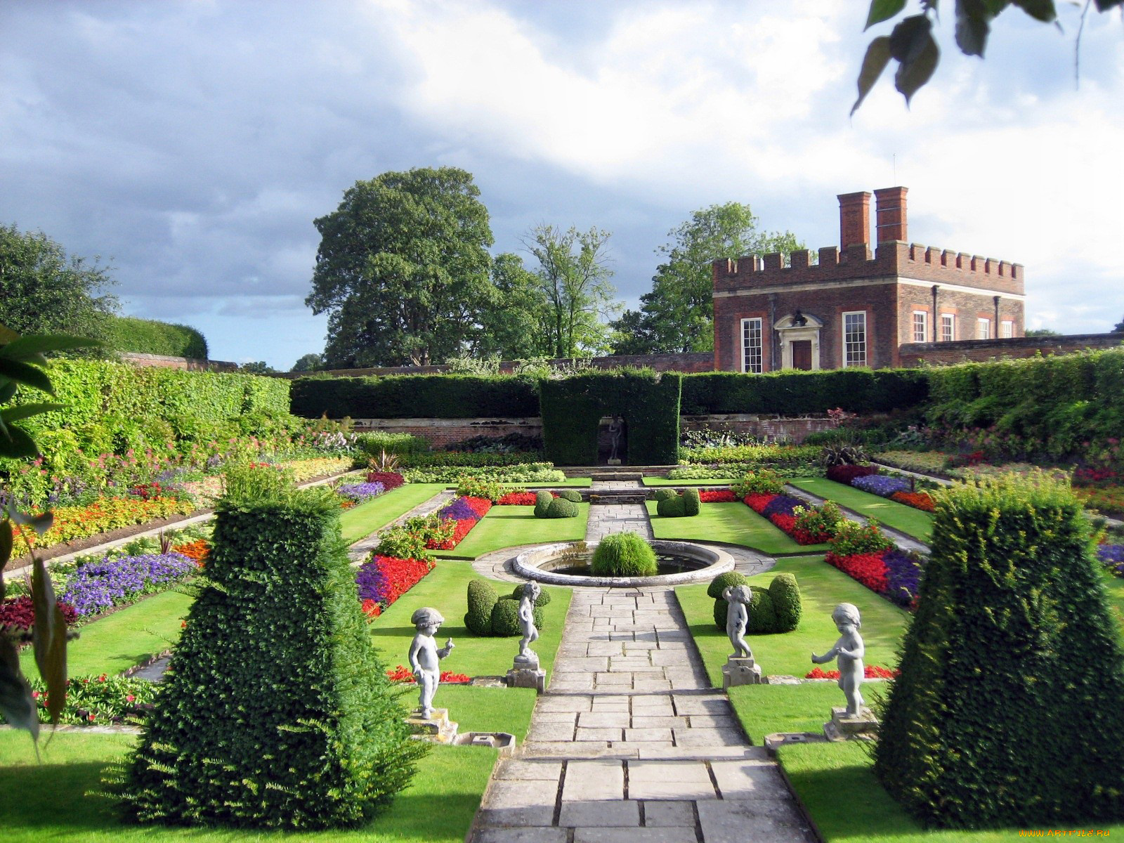 природа, парк, ландшафтный, дизайн