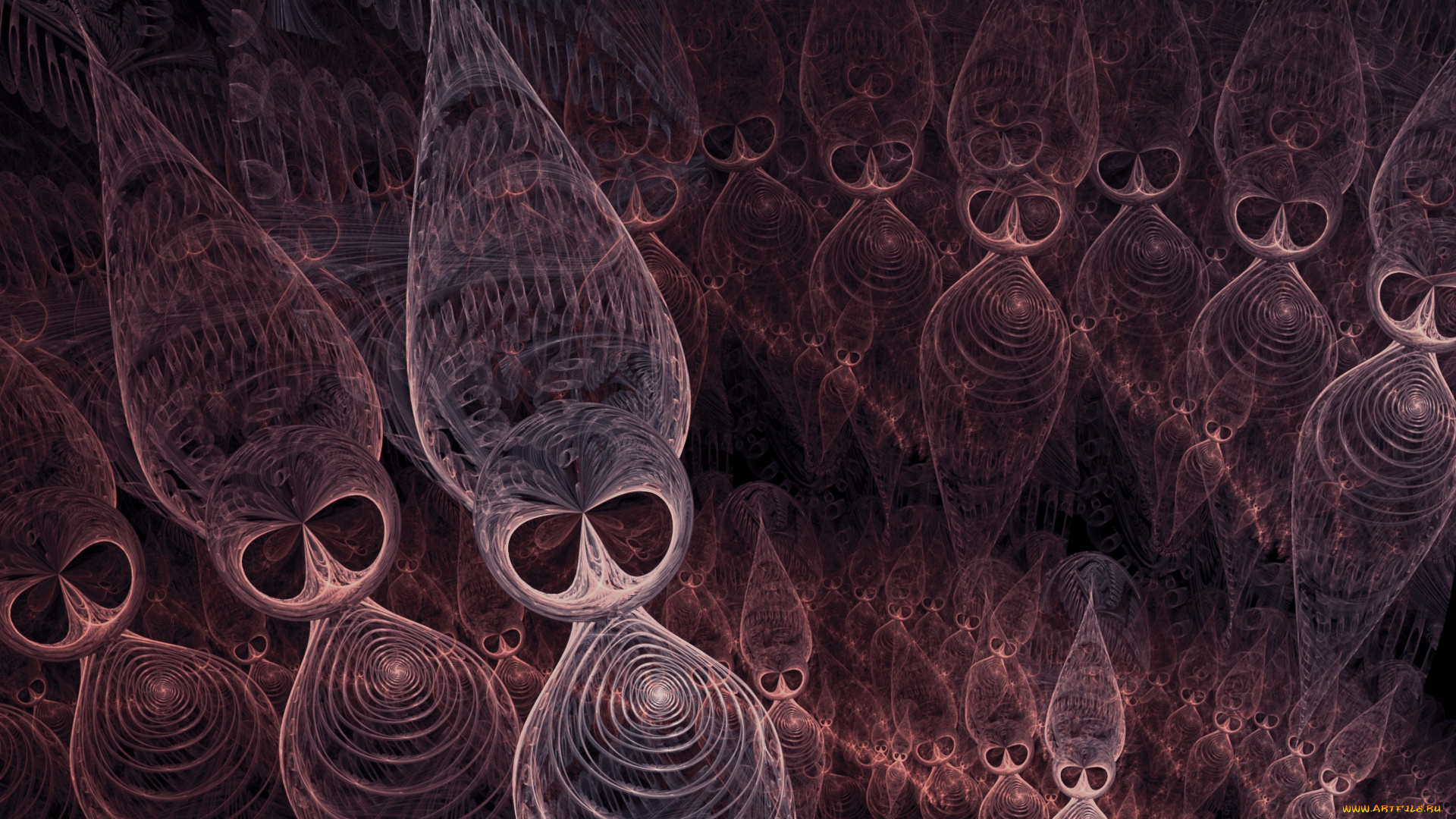 3д, графика, fractal, фракталы, изгибы, фон, цвет, узор, линии