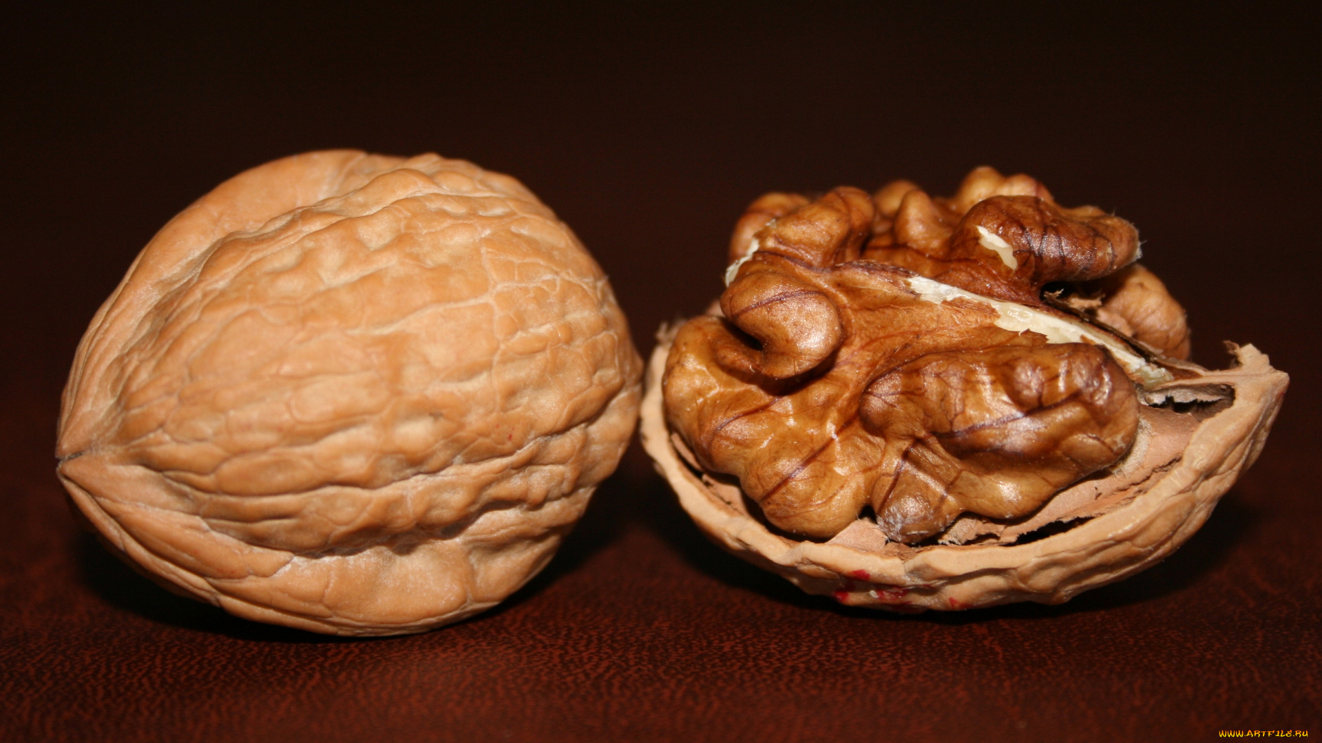 два, грецких, ореха, еда, орехи, каштаны, грецкие, расколотый, пара
