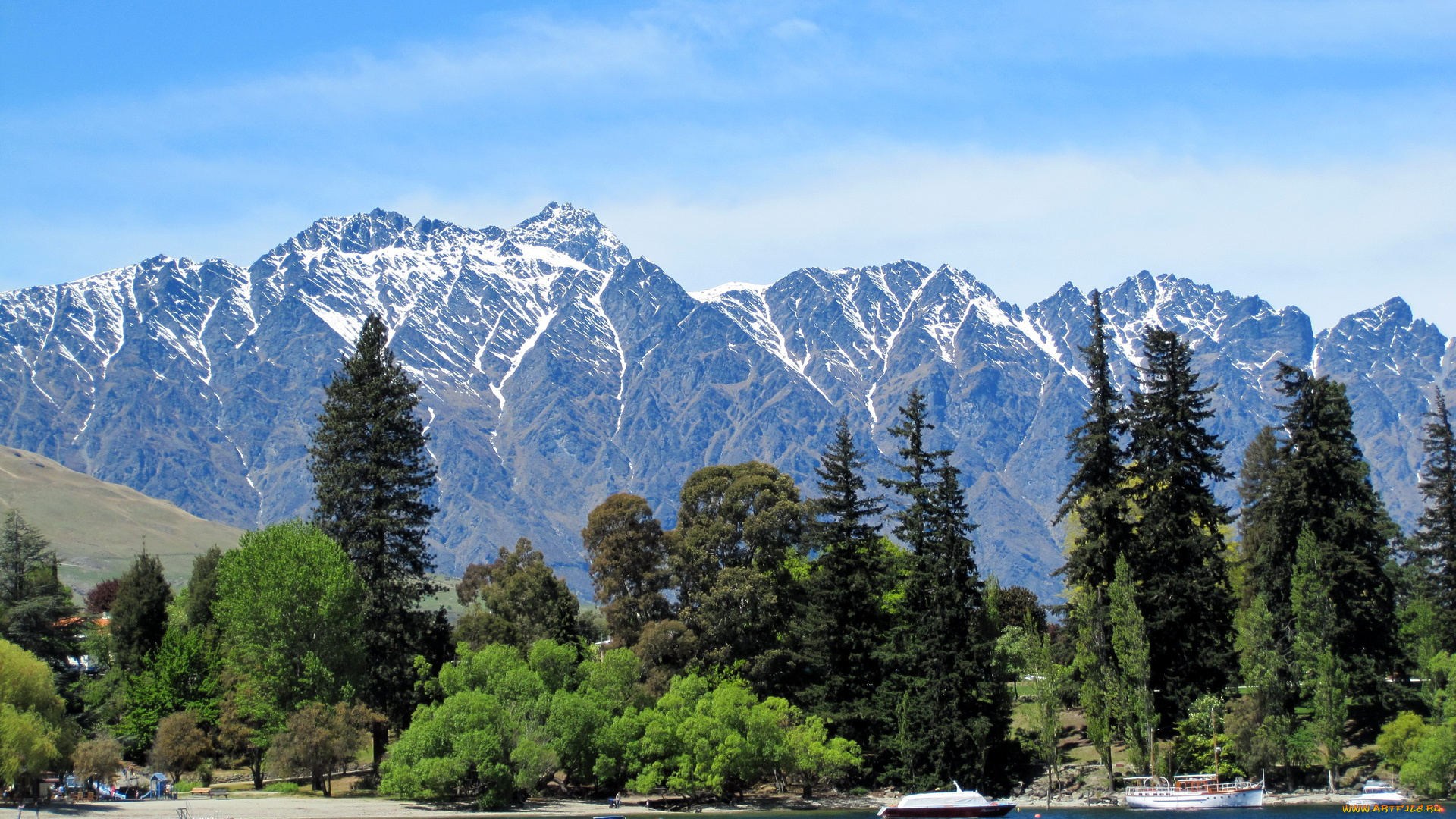 new, zealand, природа, реки, озера, лес, река, горы