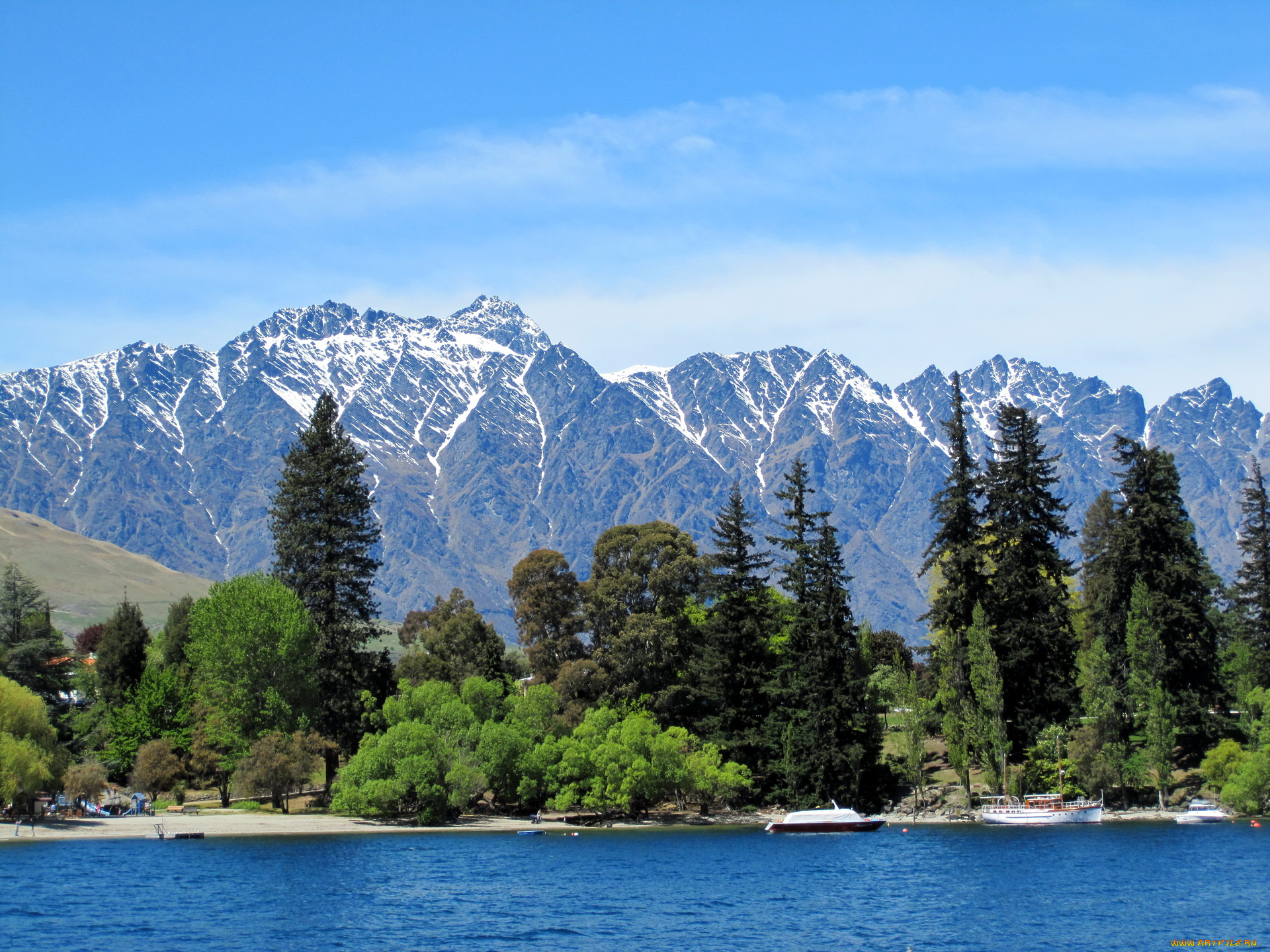 new, zealand, природа, реки, озера, лес, река, горы