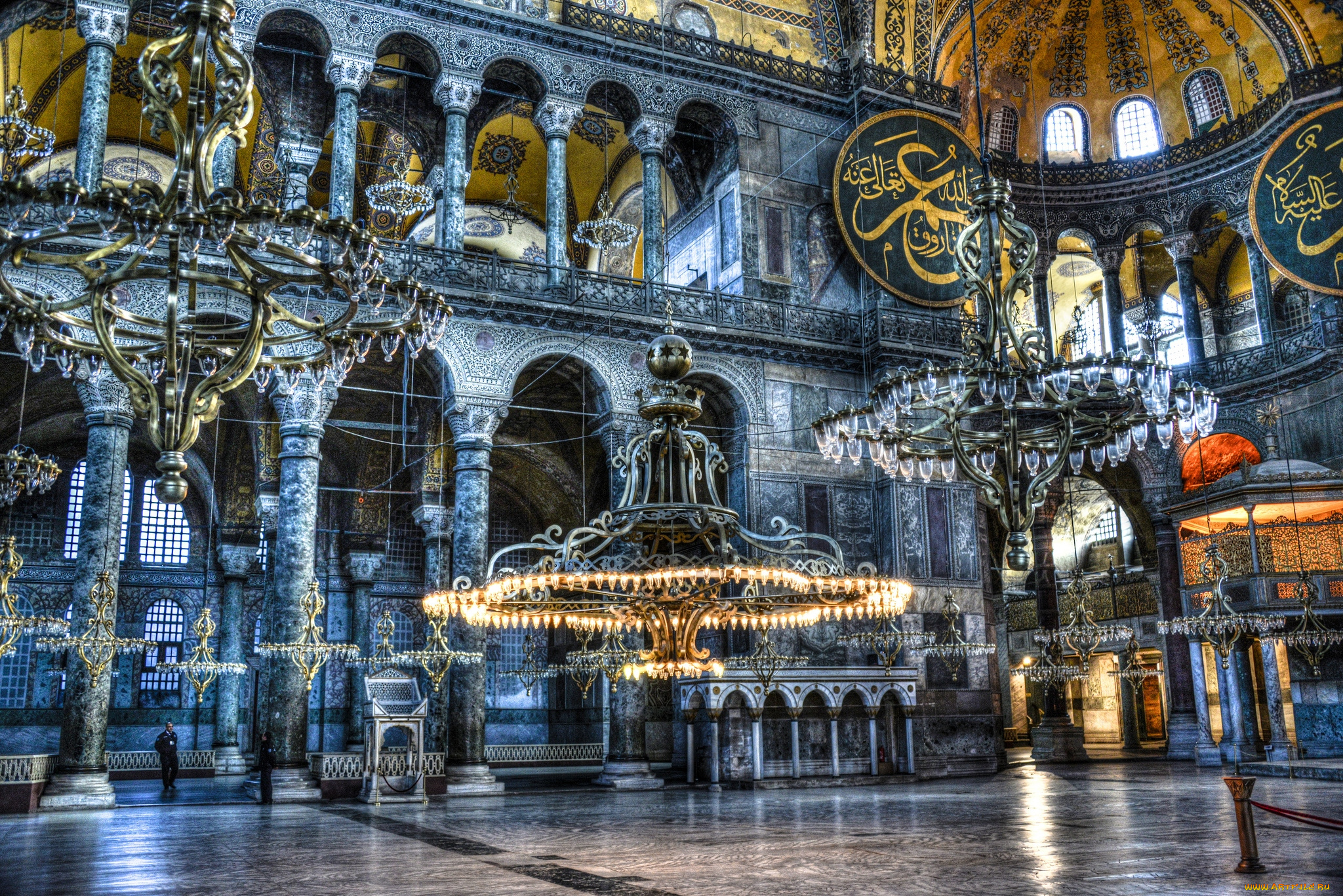 интерьер, убранство, роспись, храма, мечеть, люстры