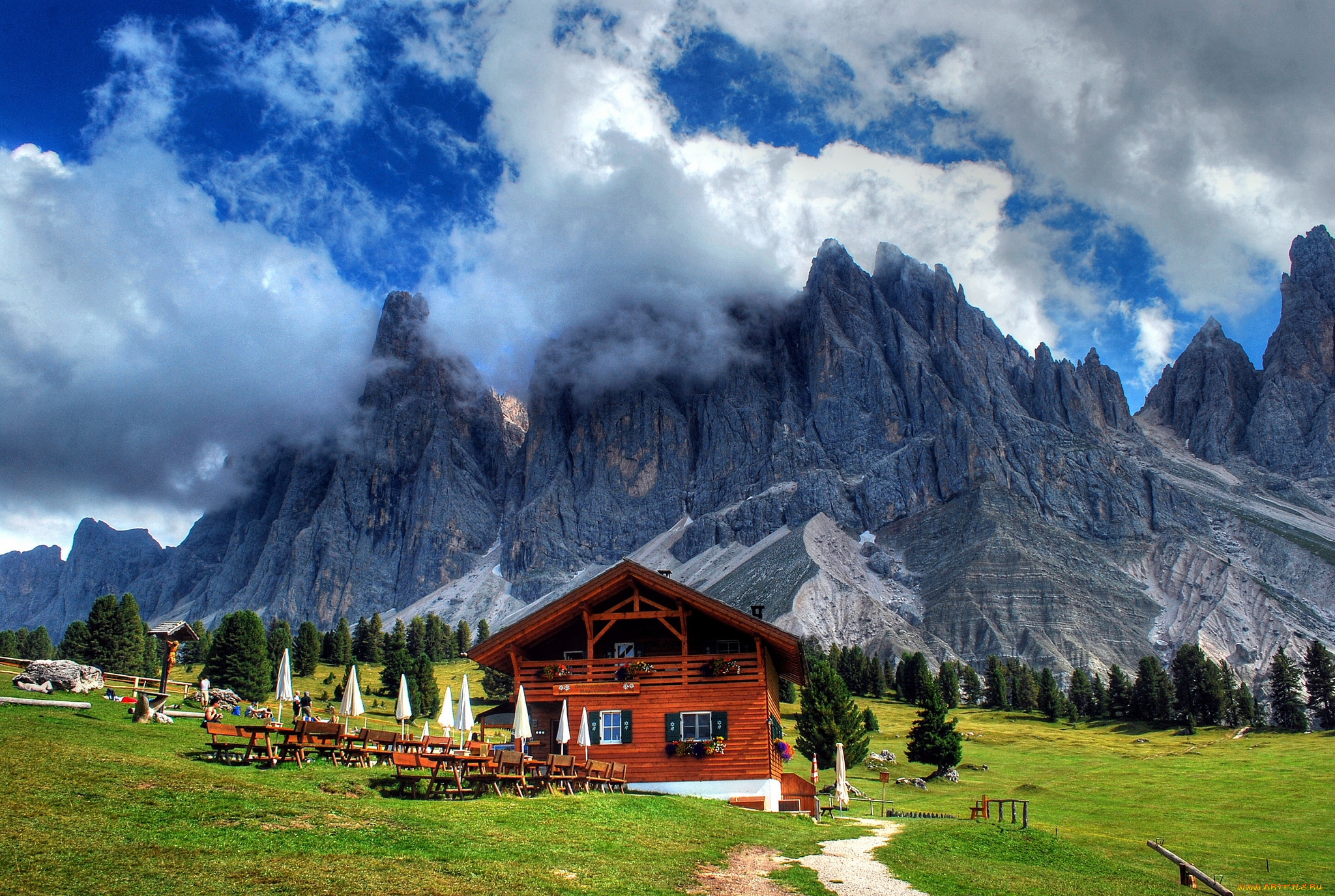 malga, di, casnago, italy, природа, пейзажи, италия, горы, облака
