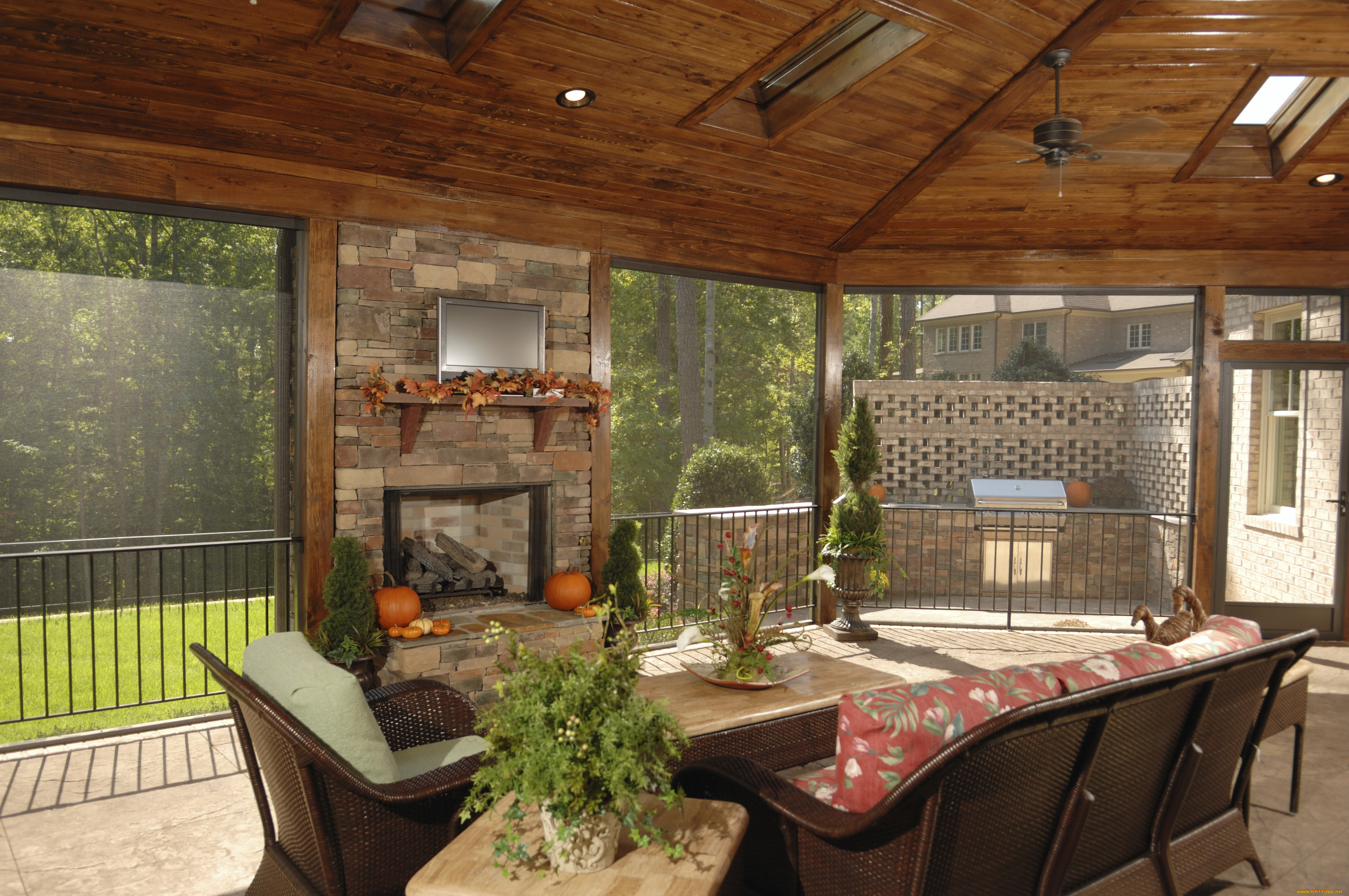 интерьер, веранды, террасы, балконы, гостиная