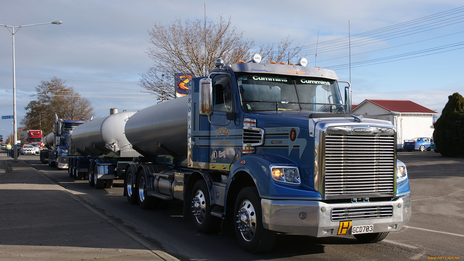 2011, freightliner, coronado, tanker, and, trailer, автомобили, freightliner, сша, тягачи, daimler, trucks, north, america, тяжелые, llc