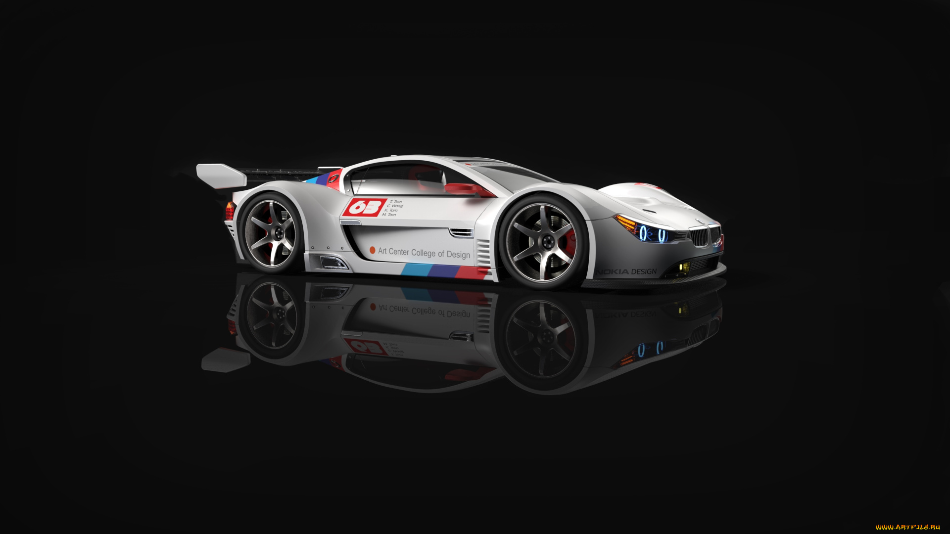 автомобили, 3д, car, left, side, race, gt1, bmw