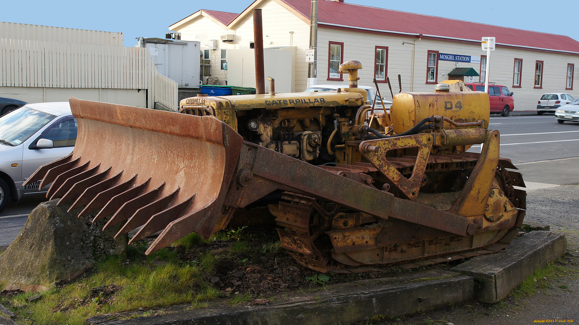 d-4, caterpillar, bulld, техника, бульдозеры, ковш, бульдозер