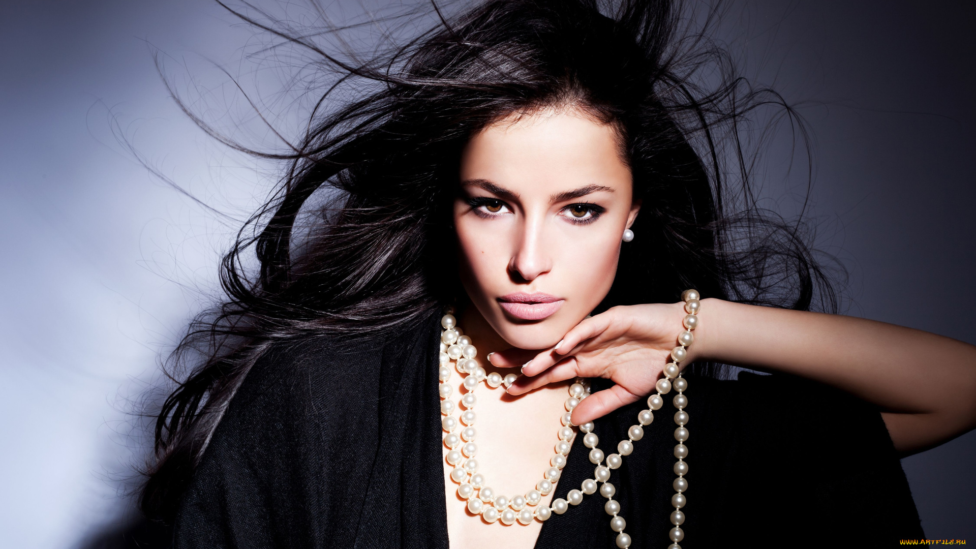 девушки, -unsort, , креатив, бусы, взгляд, волосы