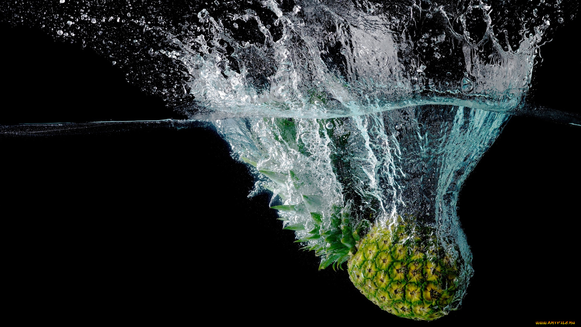 еда, ананас, фрукт, брызги