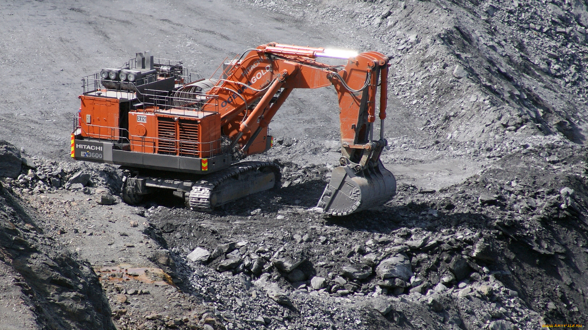 hitachi, ex3600-5, 360, tonnes, digger, техника, экскаваторы, карьер, ковш, экскаватор