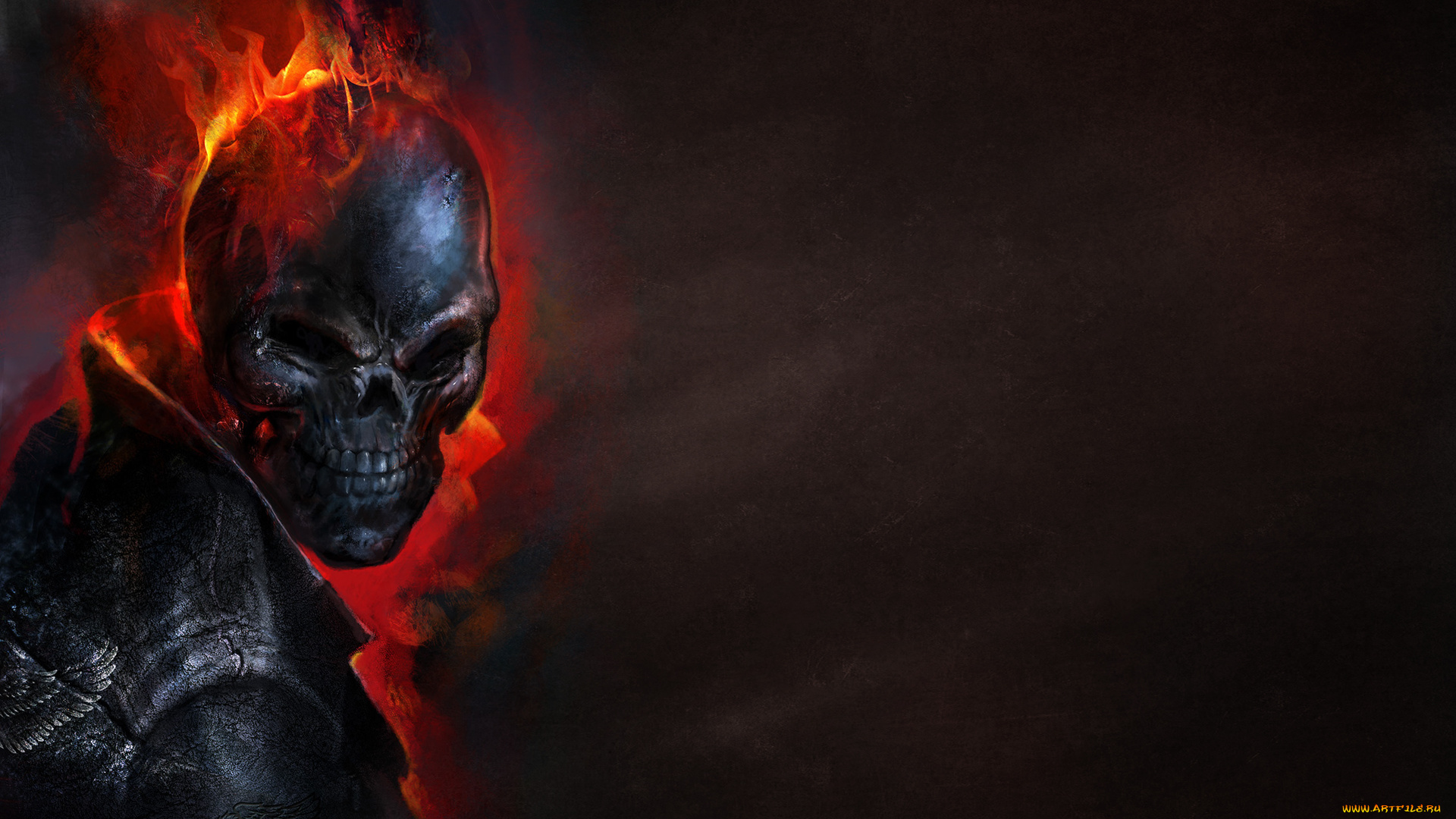 призрачный, гонщик, фэнтези, нежить, скелет, ghost, rider, огонь, череп, призрачный, гонщик